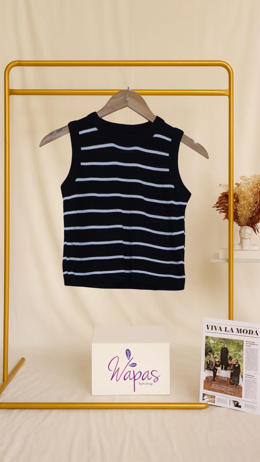 Camiseta sin mangas de rayas