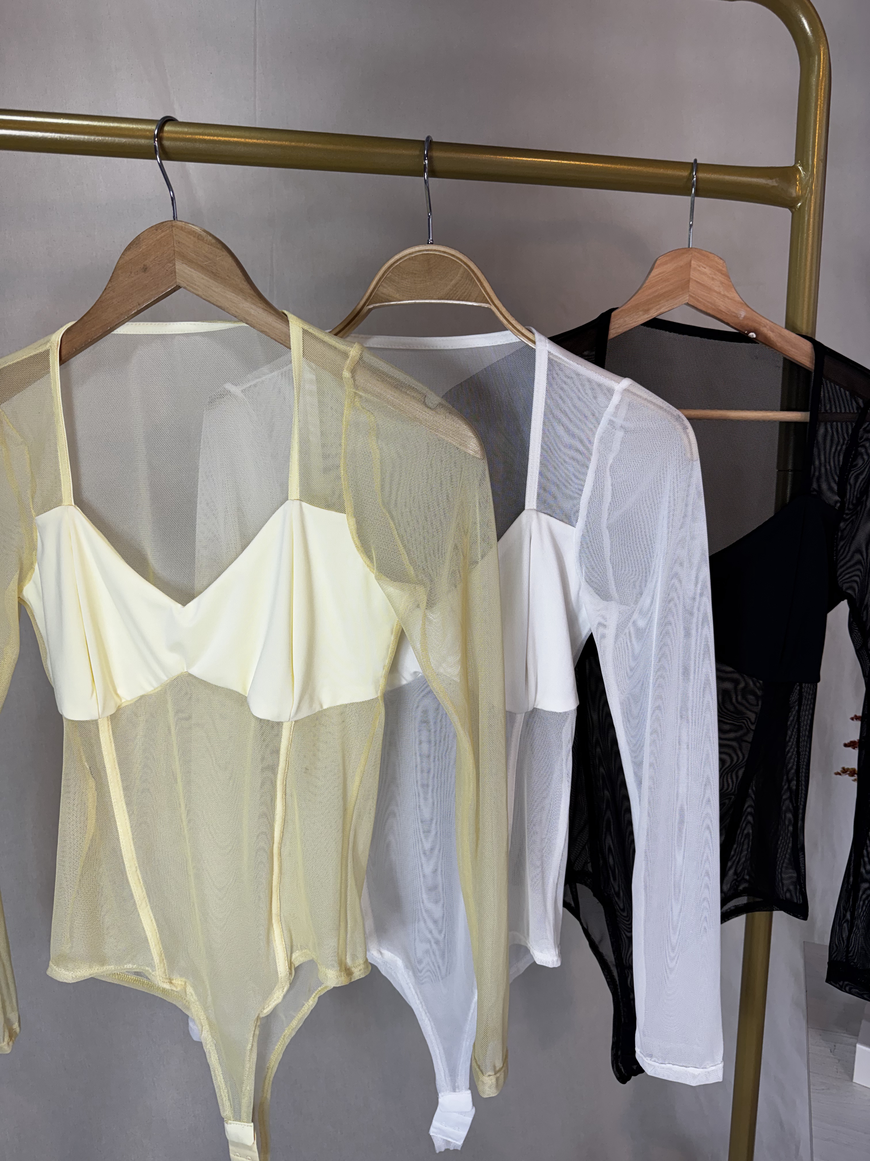 Body de malla transparente