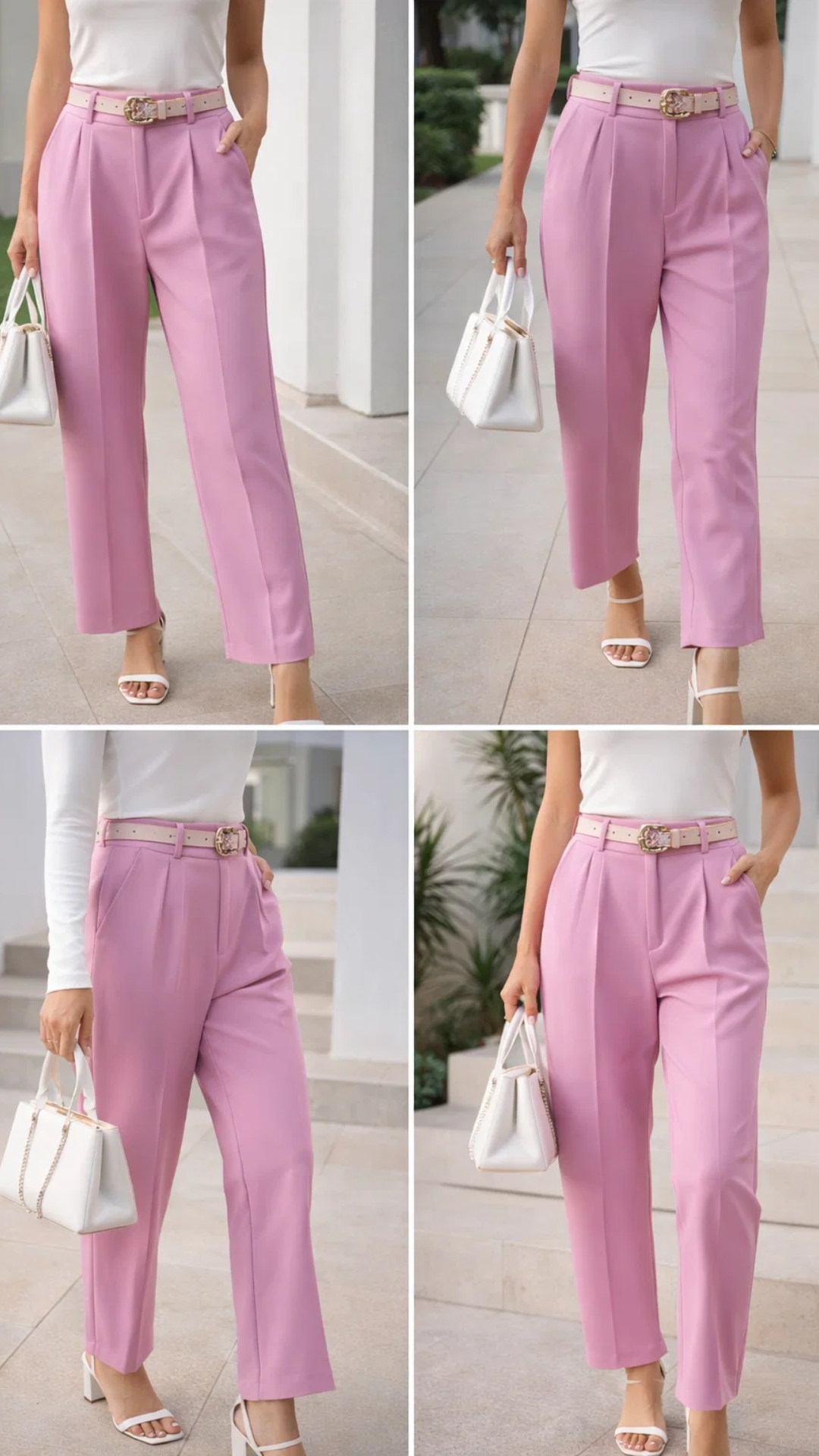 Pantalón rosa elegante