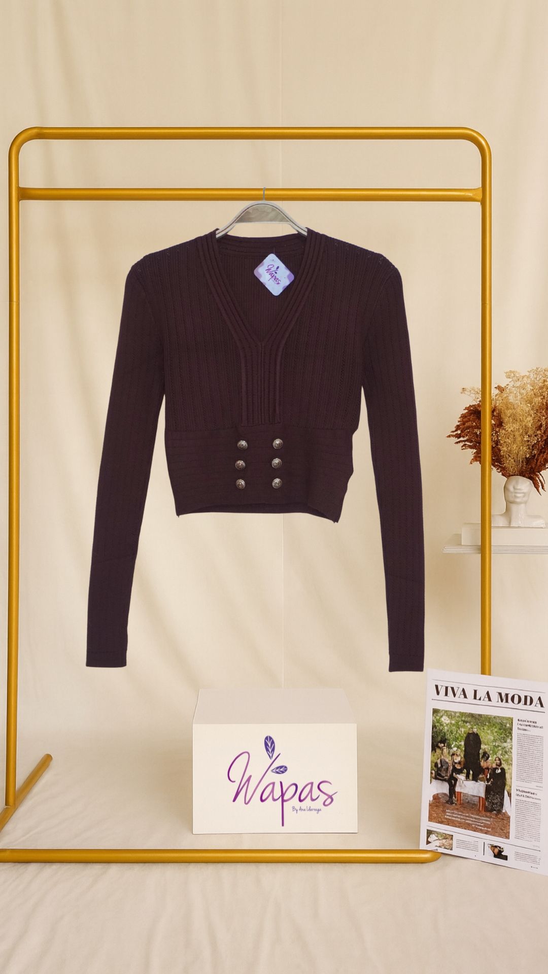 Suéter negro de punto