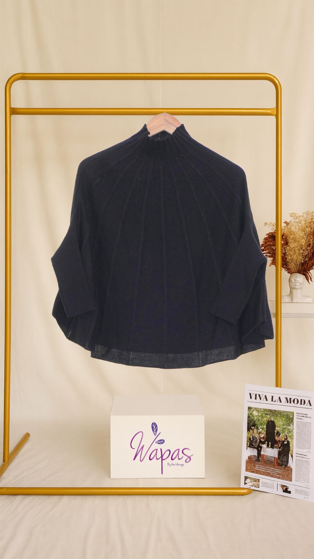 Suéter negro de punto