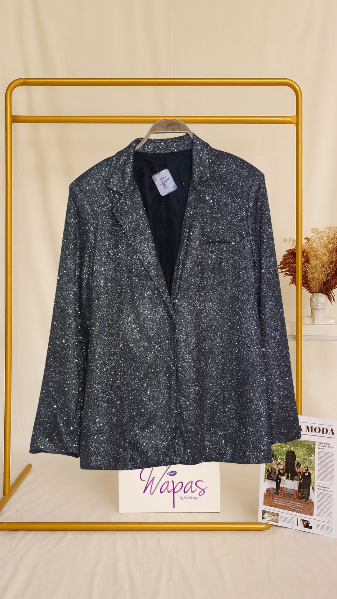 Americana brillante negra