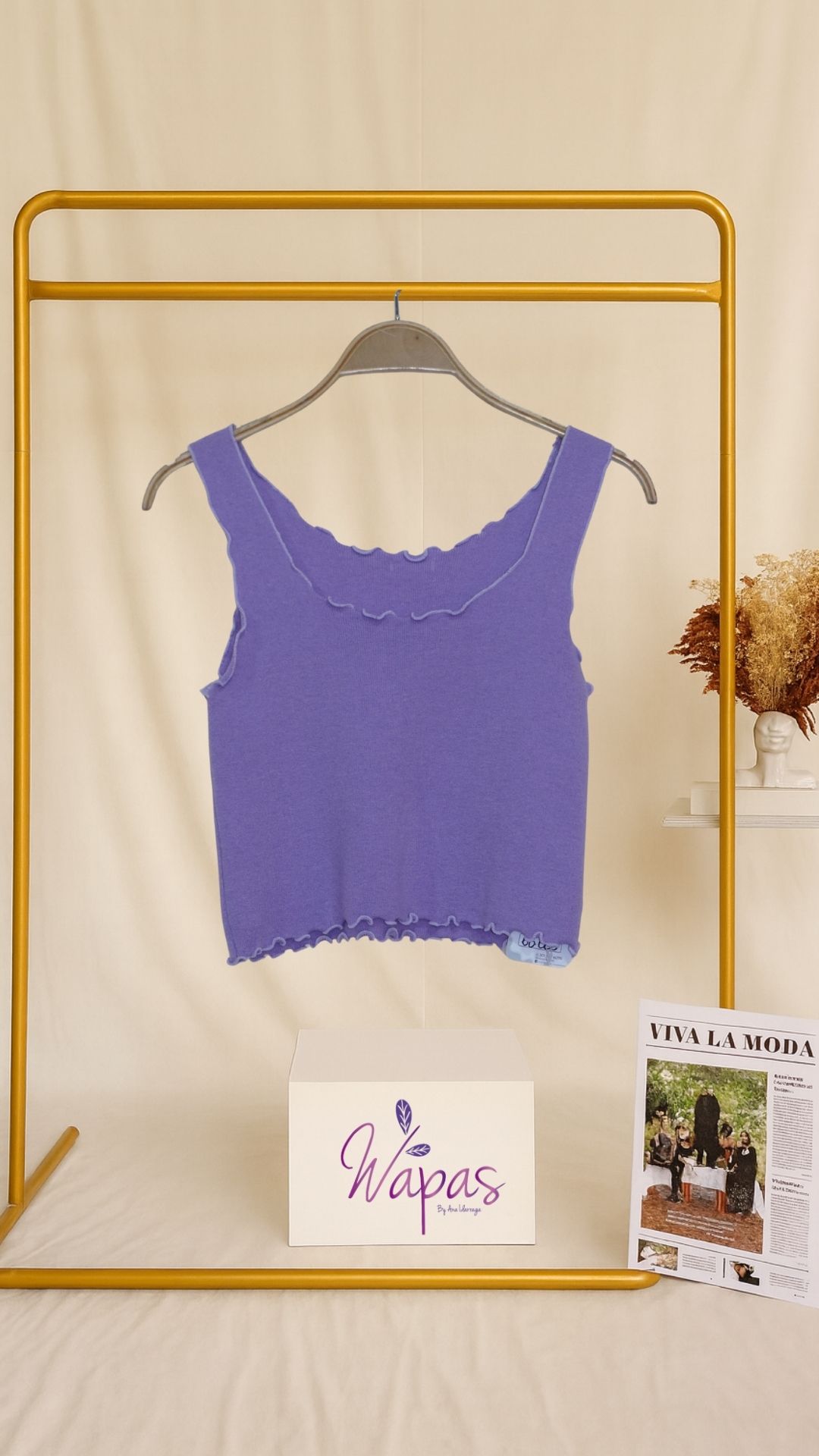 Top de tirantes morado