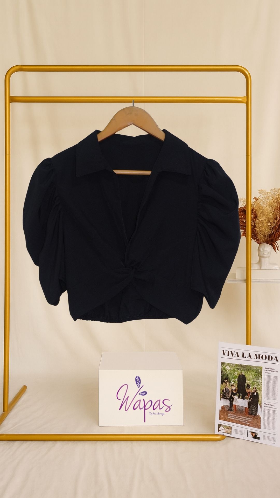 Blusa negra elegante