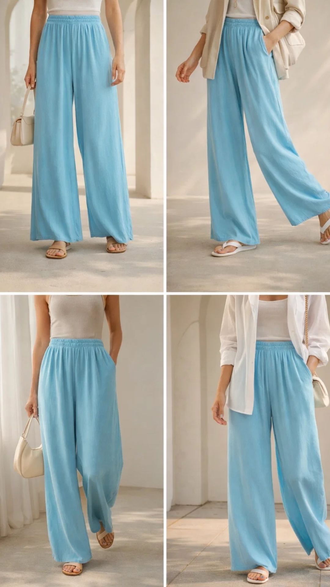 Pantalón Palazzo Celeste