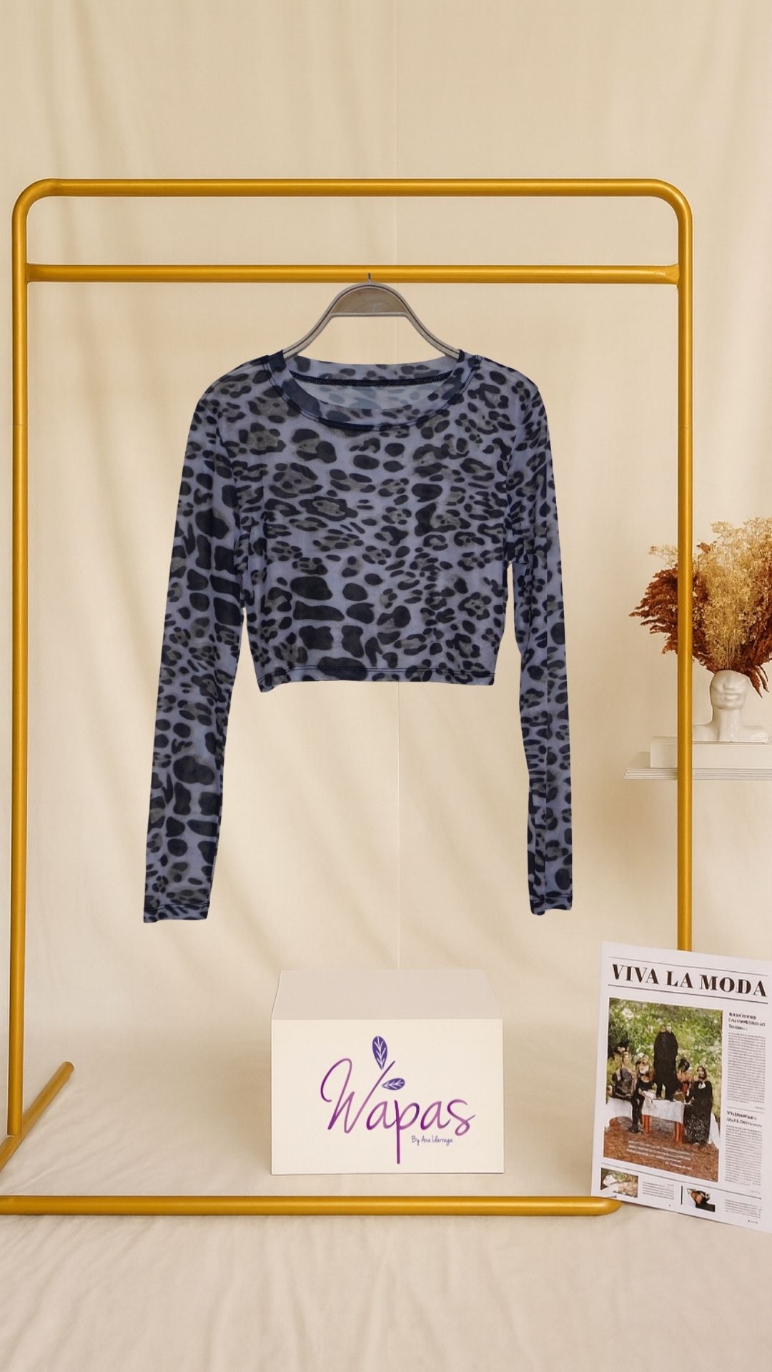 Blusa estampada de manga larga