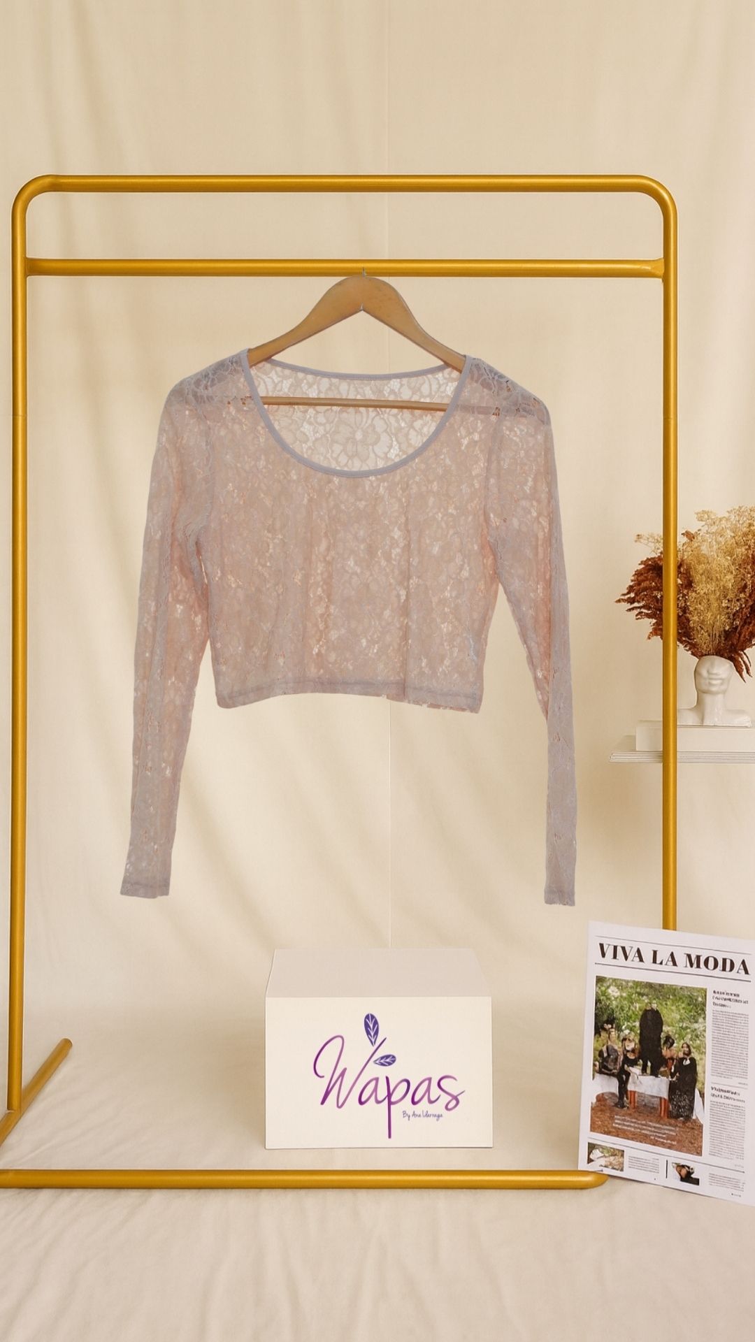 Blusa transparente de manga larga