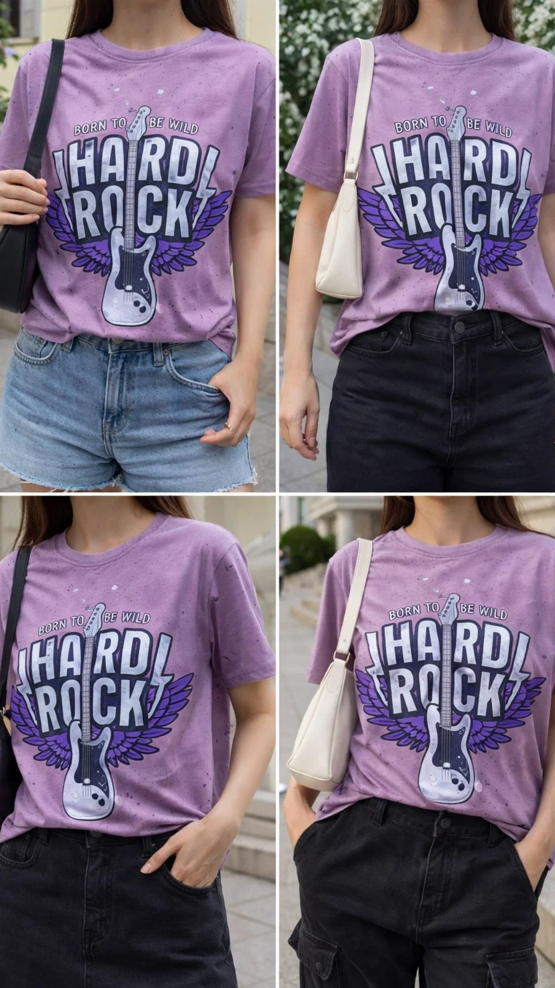 Camiseta Hard Rock Morada