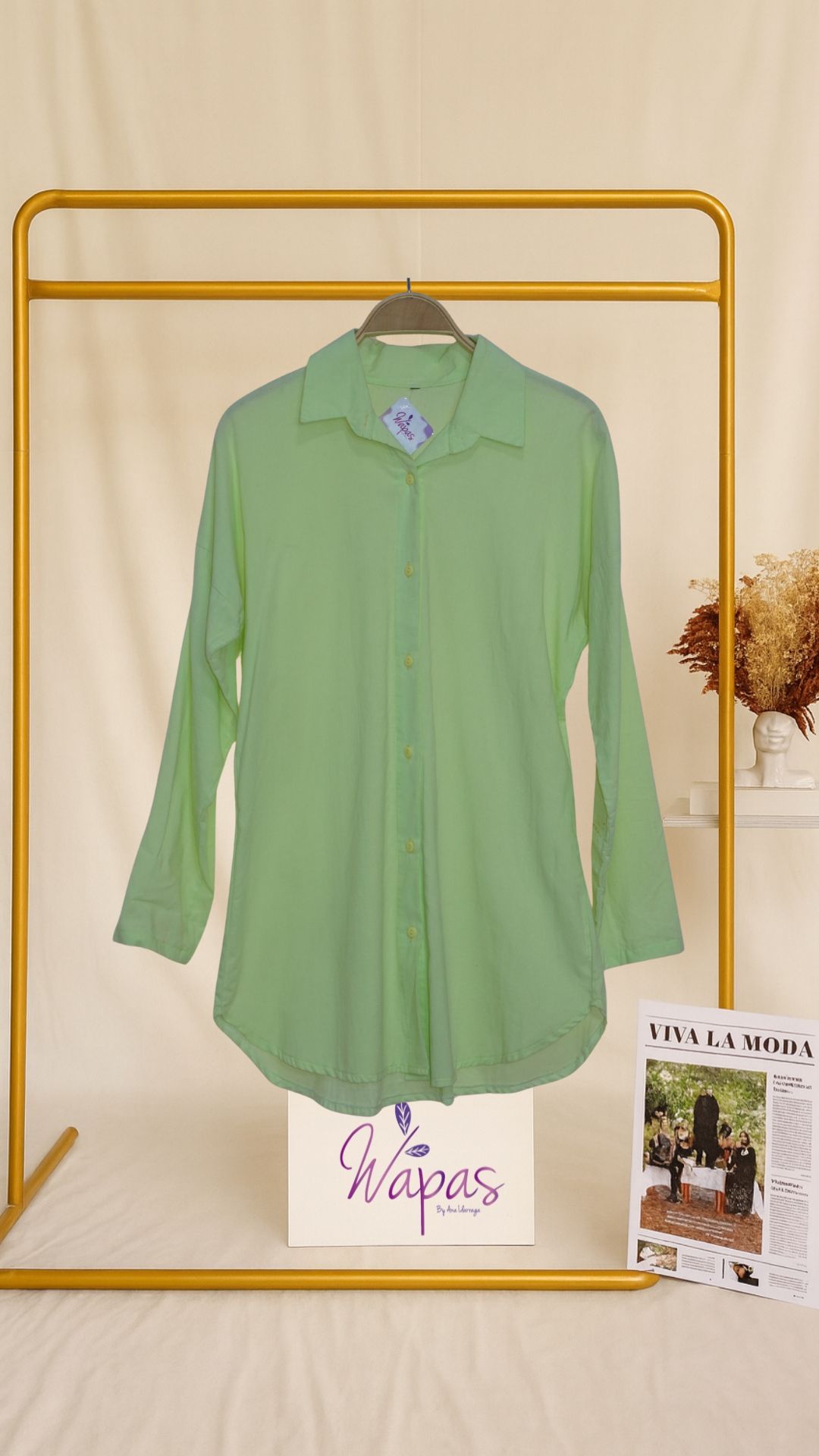 Camisa de mujer verde