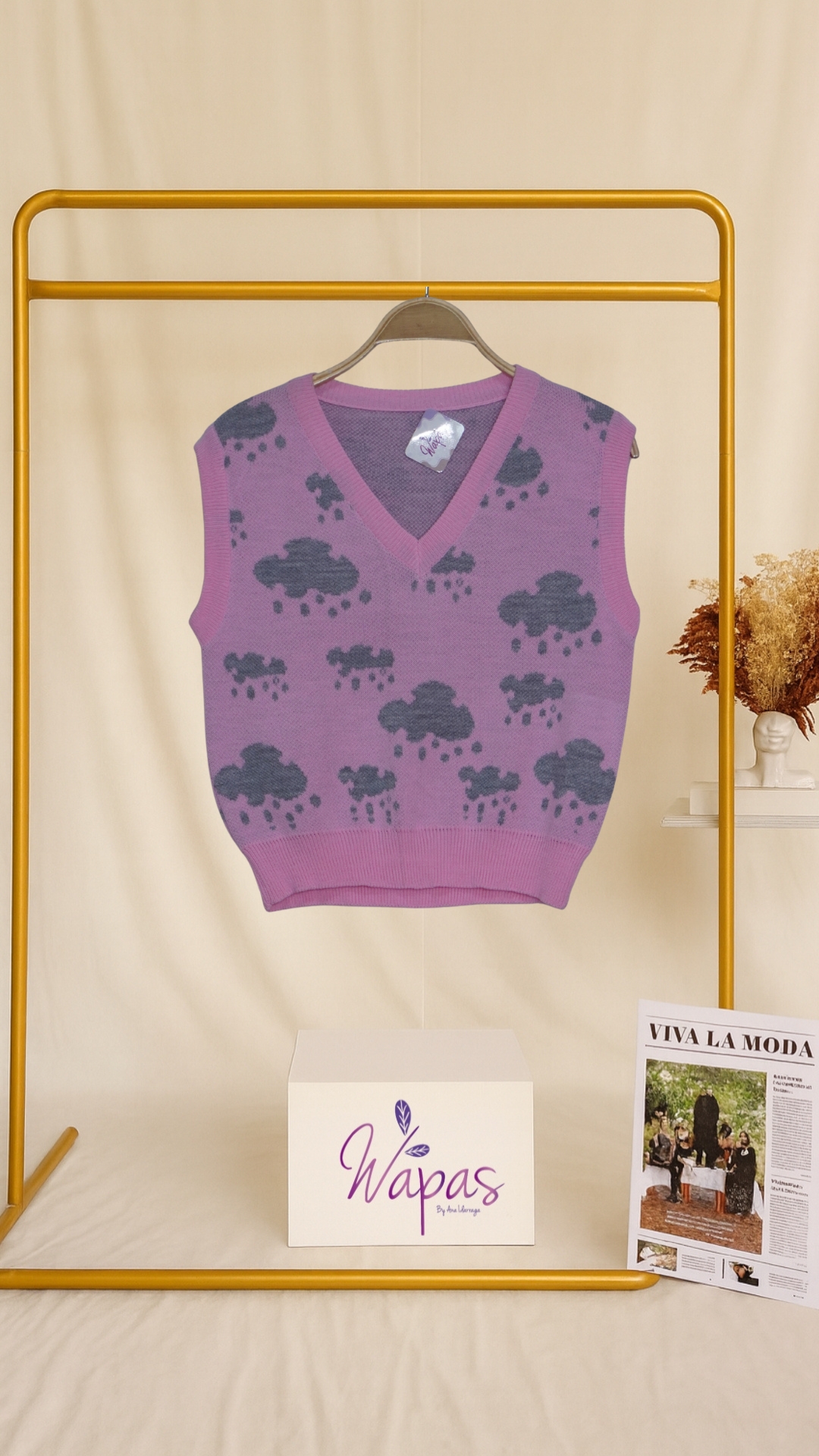 Chaleco de punto Morado o verde