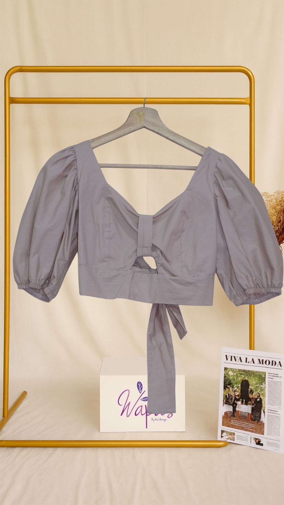 Blusa de manga abullonada