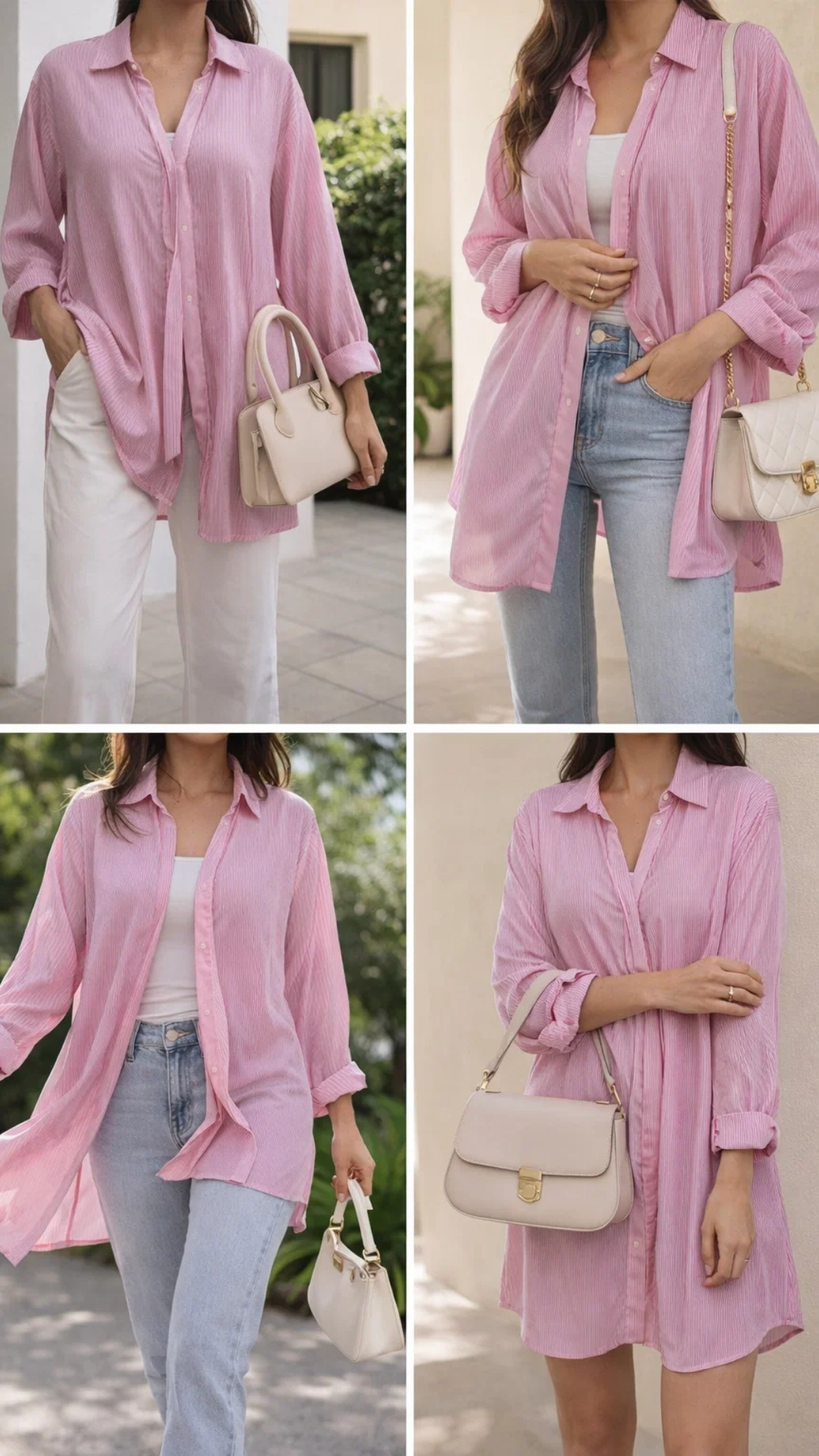 Camisa Oversize Rosa