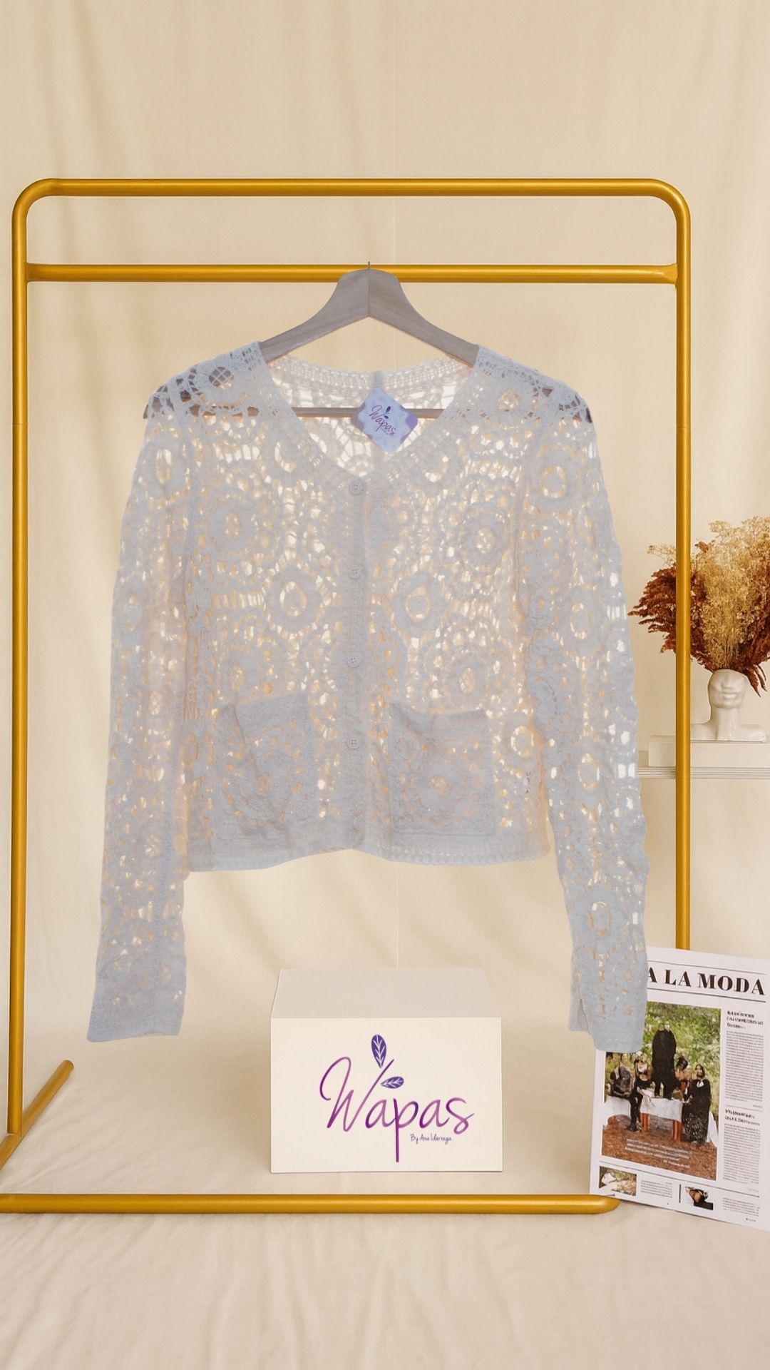 Chaqueta de encaje claro