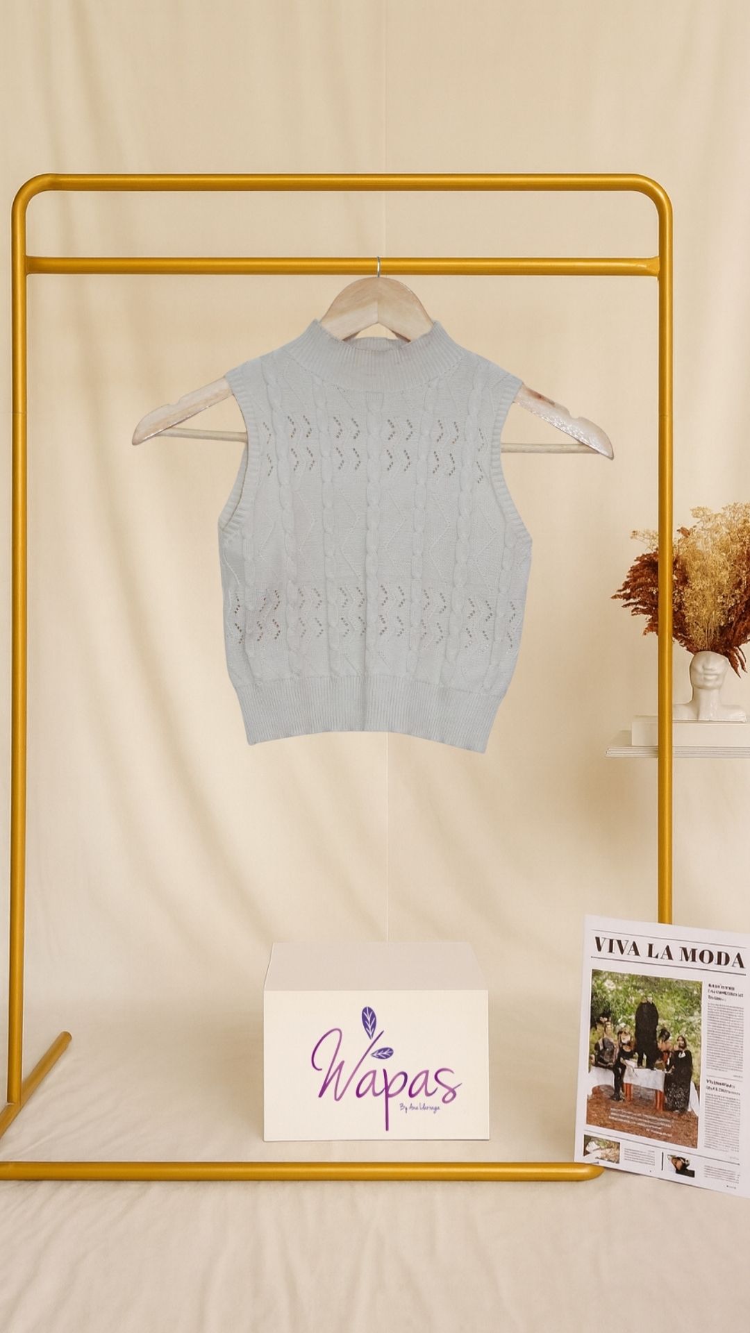 Chaleco de punto claro