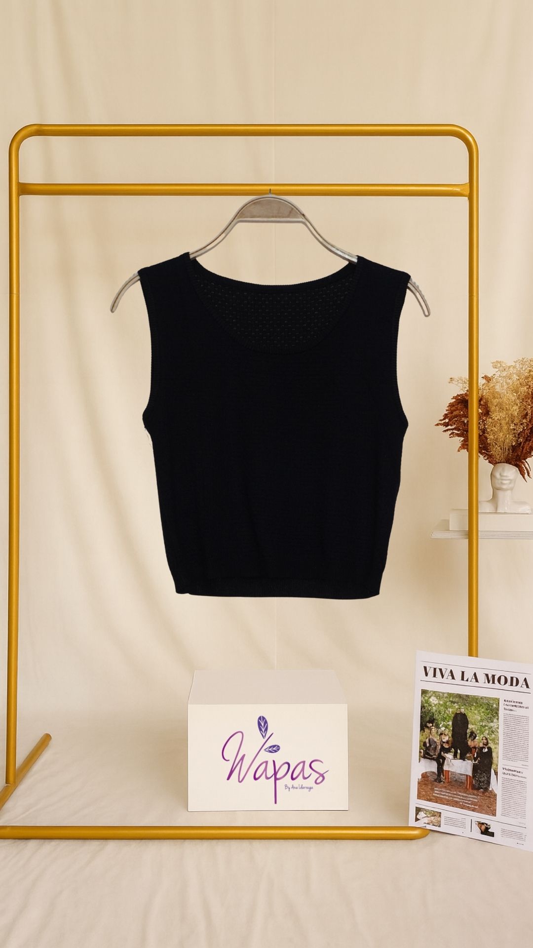 Blusa negro sin mangas