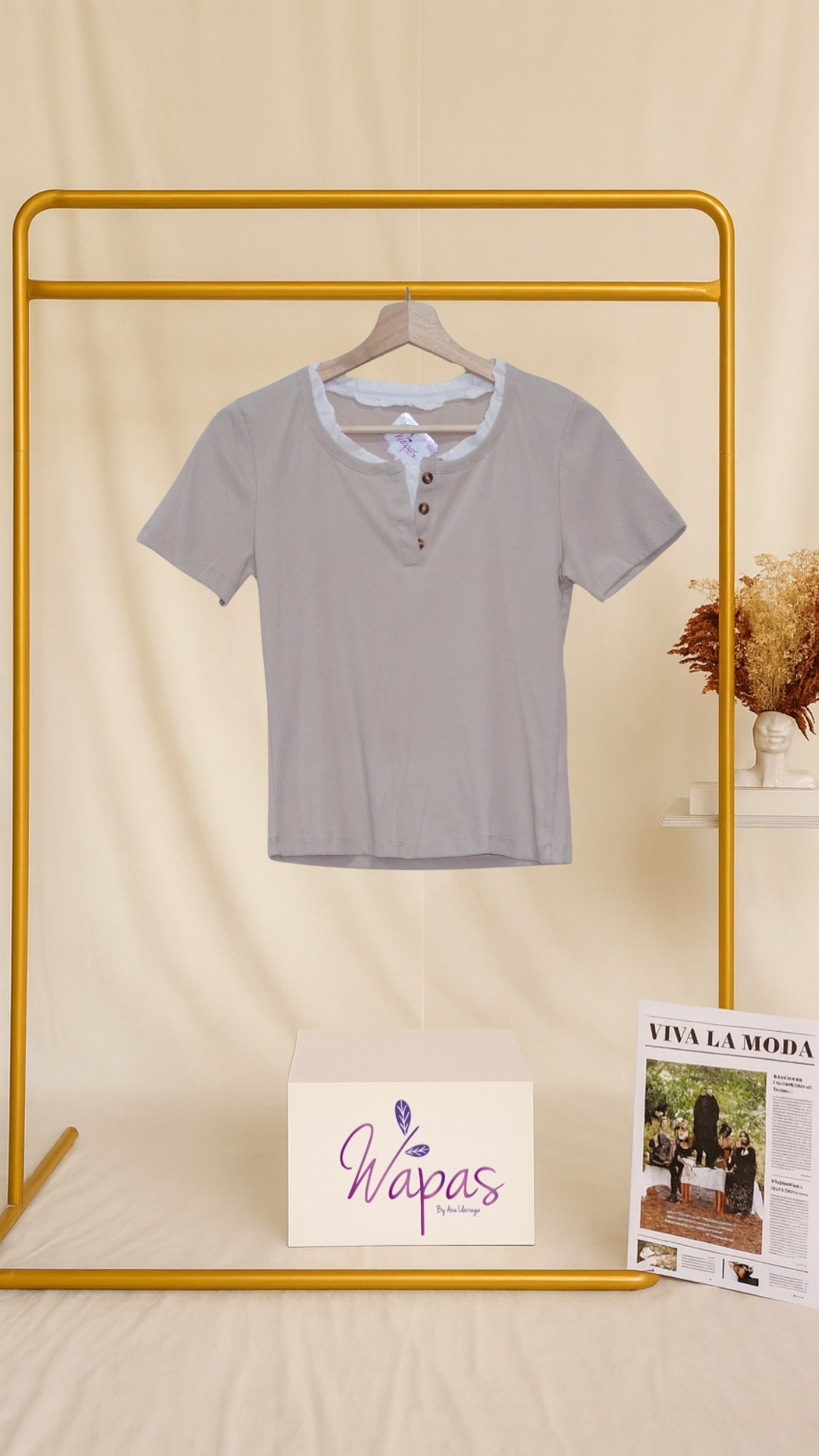 Camiseta Beige de mujer