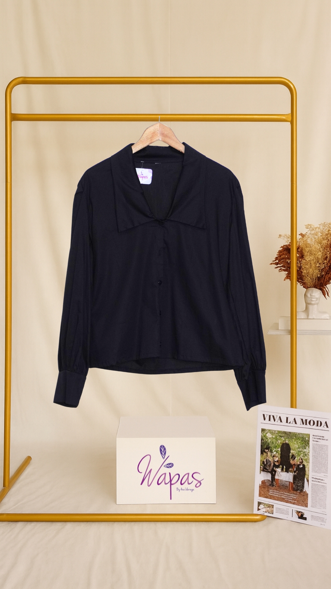 Blusa negra elegante