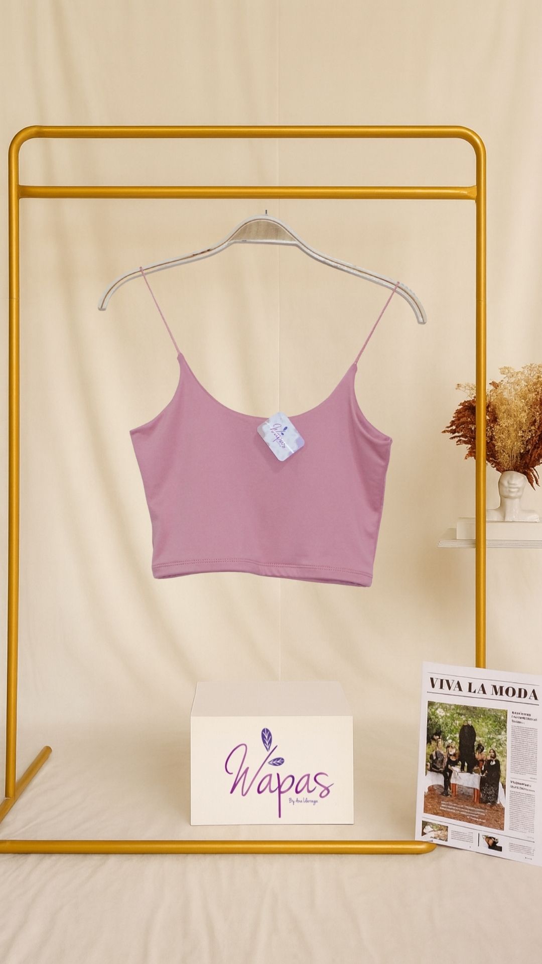 Top lila de tirantes