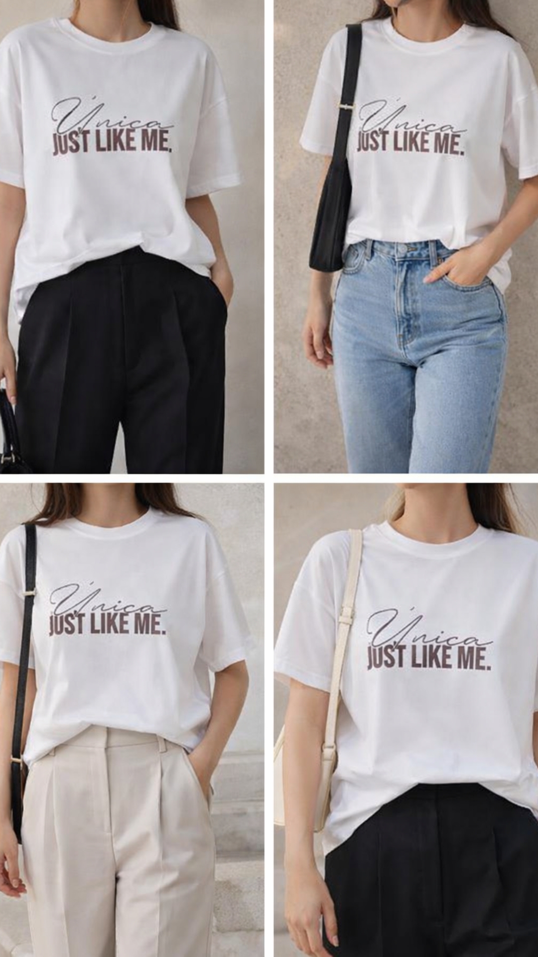 Camiseta color crema "Just Like Me"