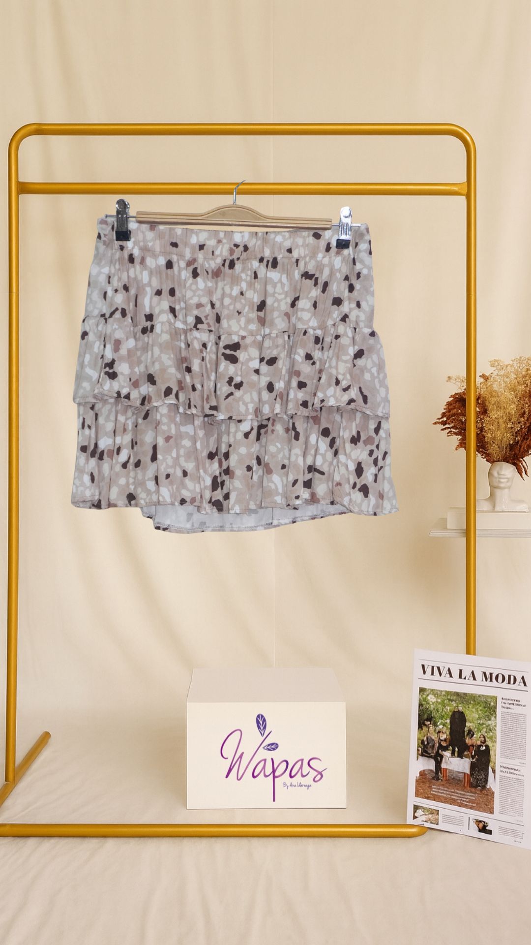 Falda corta estampada