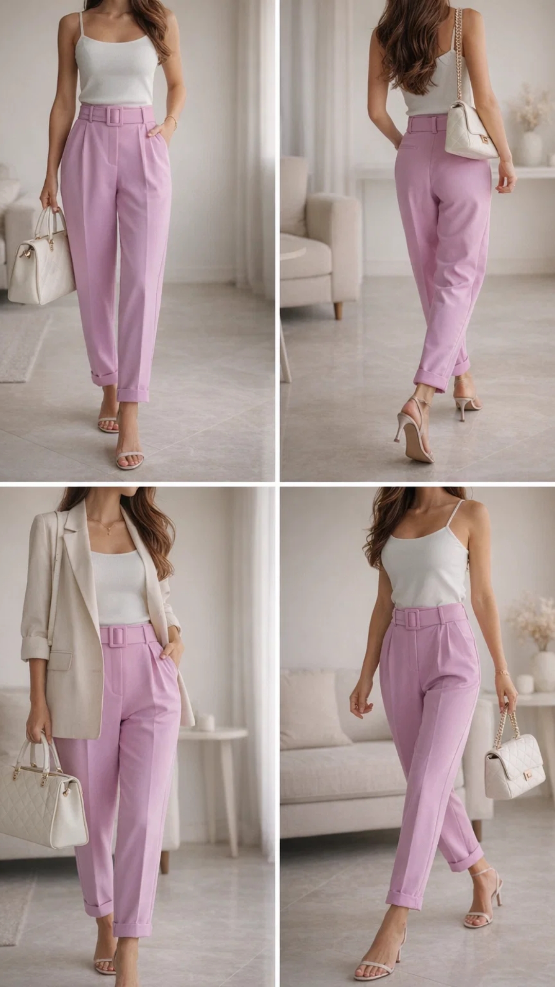 Pantalón de vestir rosa