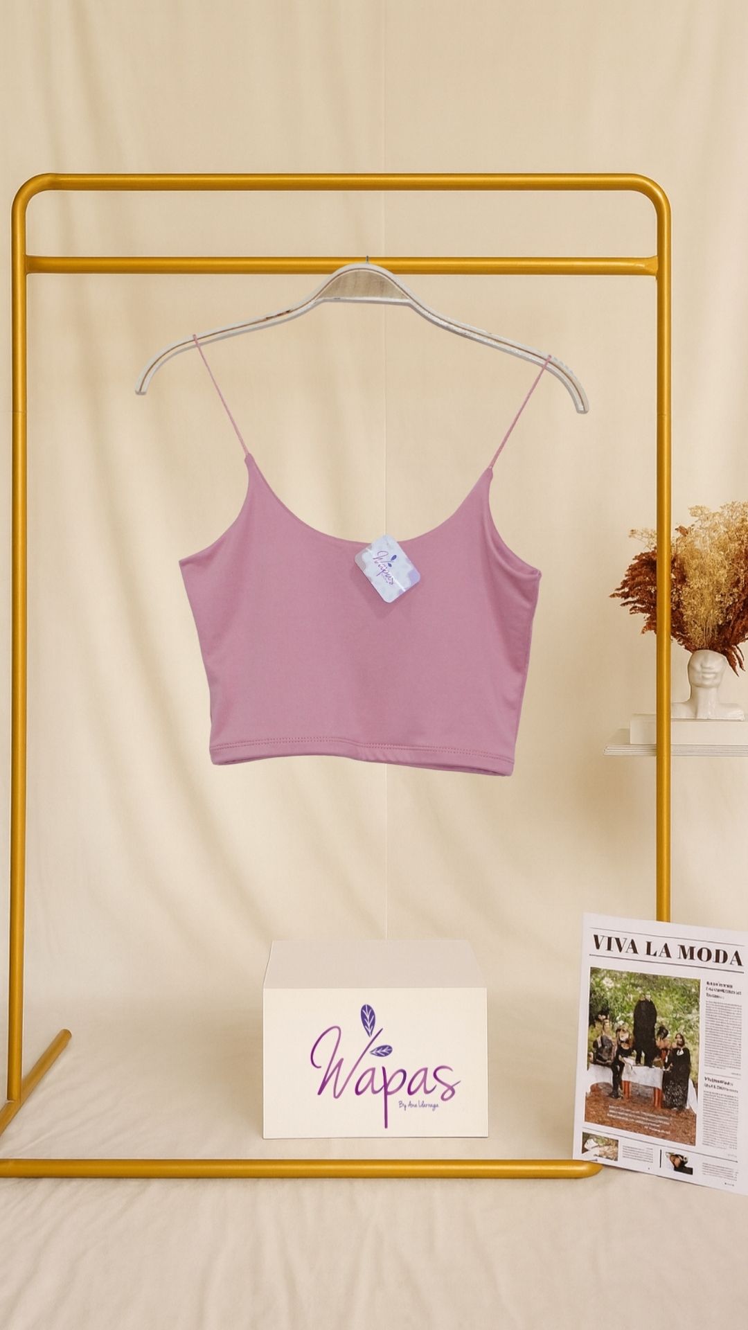 Top lila de tirantes