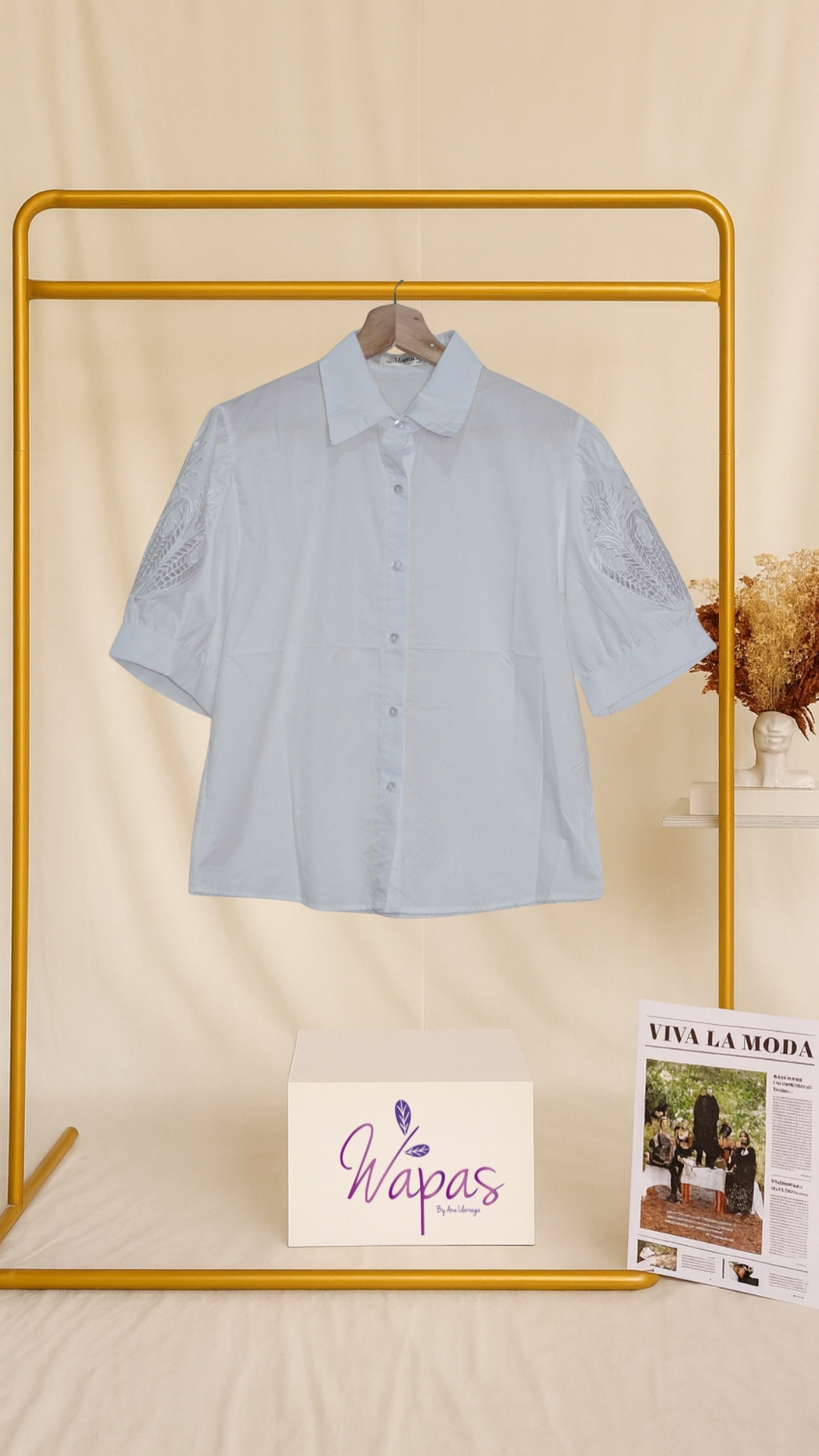 Blusa Blanca de manga corta