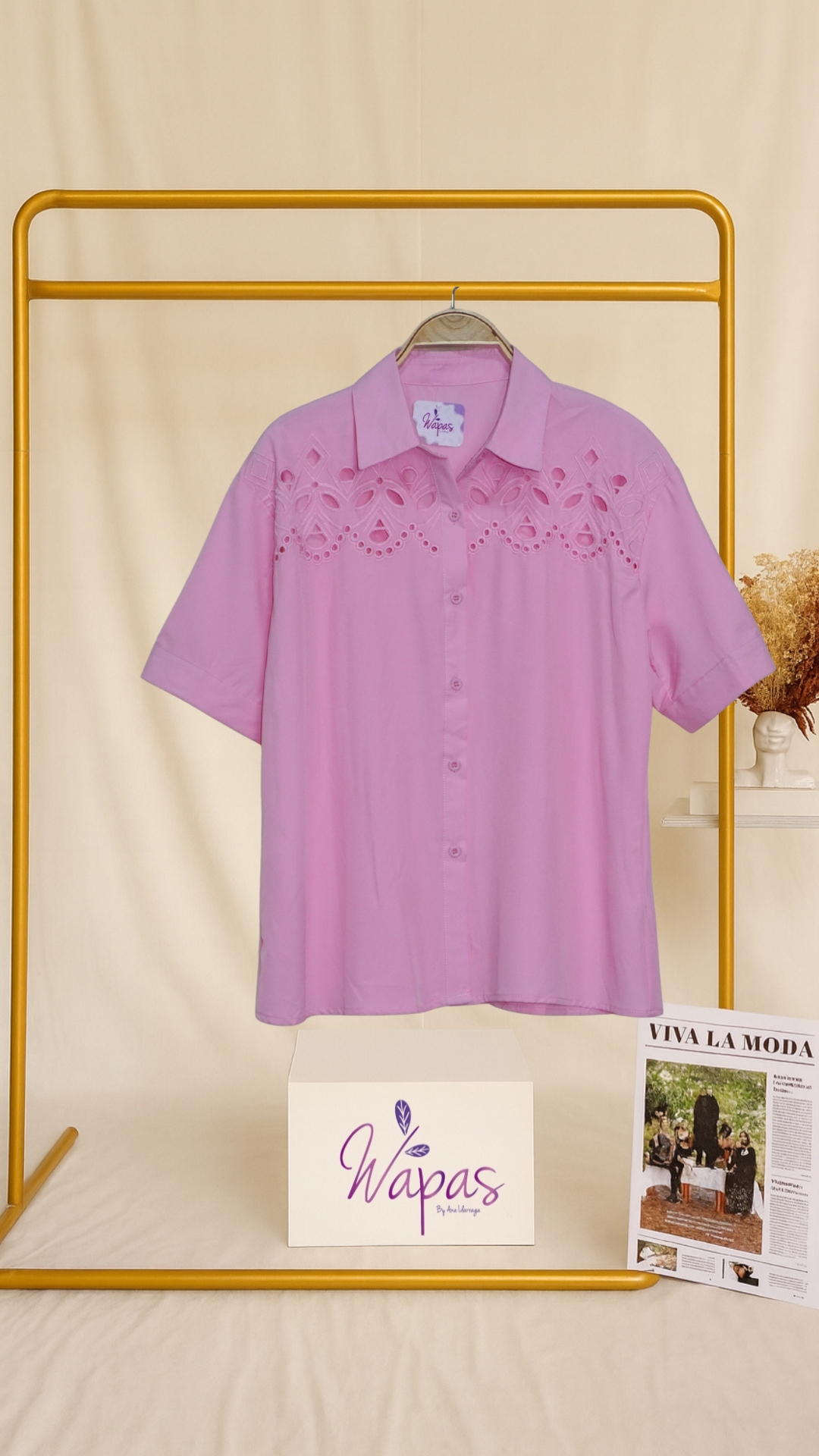 Blusa lila de manga corta