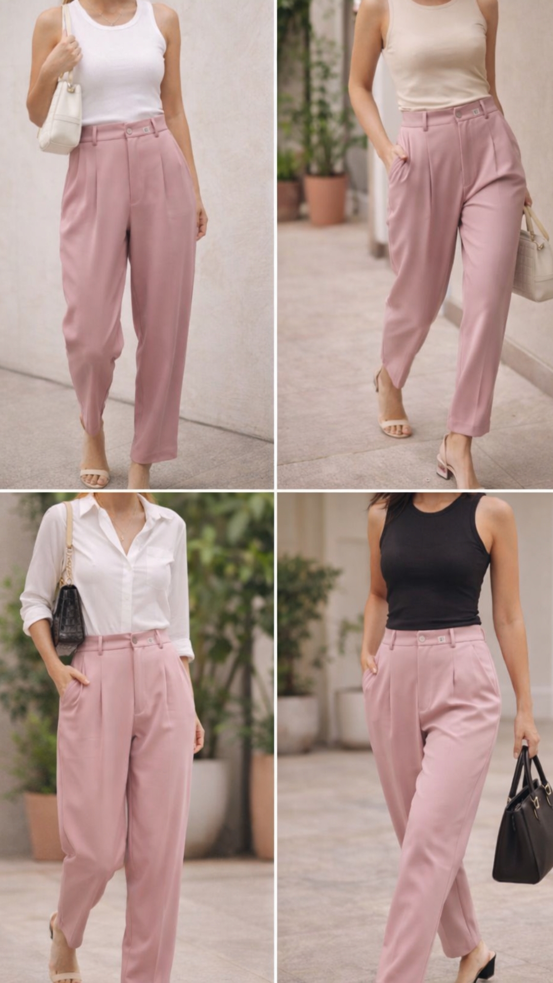 Pantalón Rosa de Tiro Alto