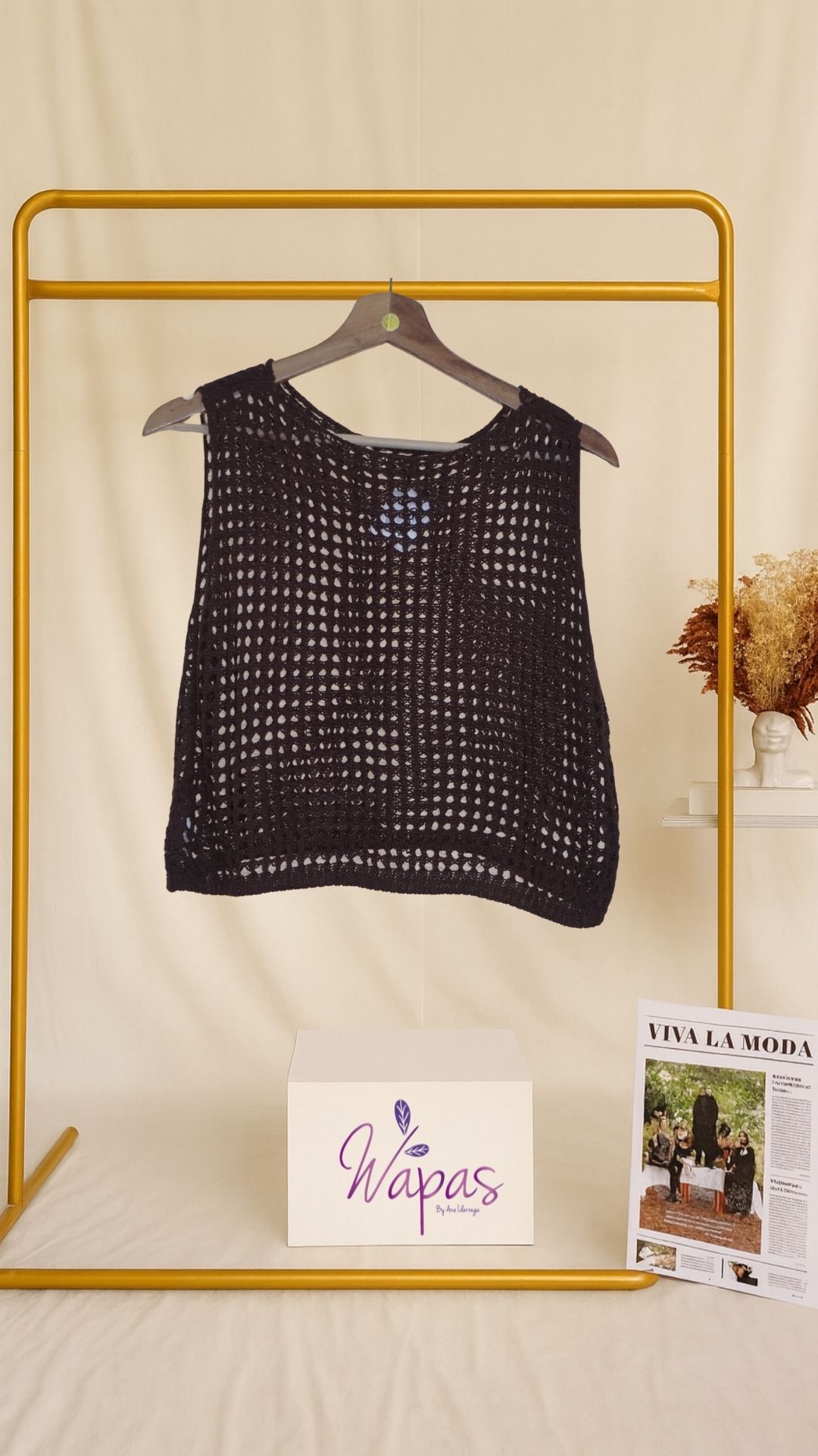 Chaleco negro tejido