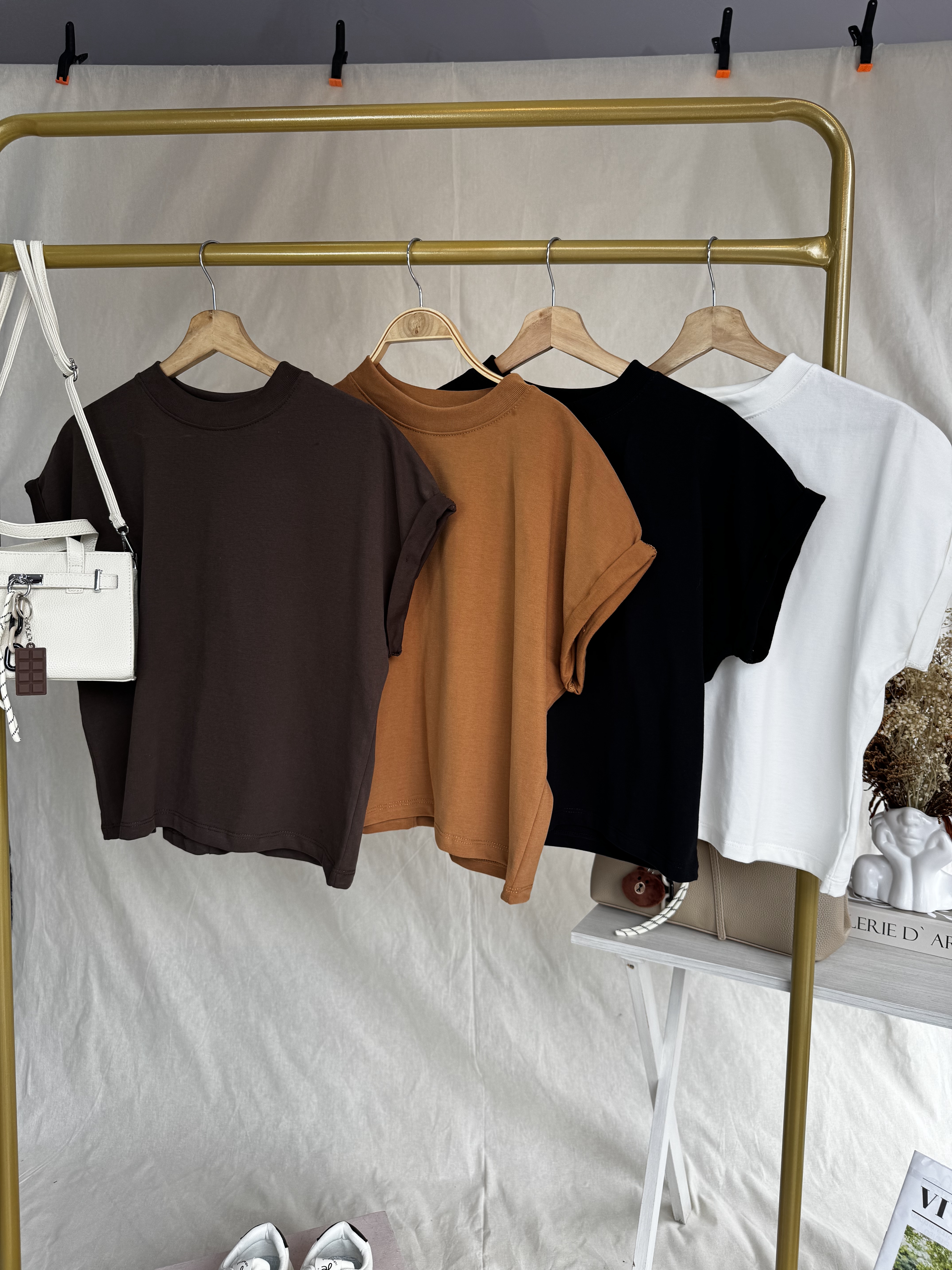 Camisetas básicas de algodón