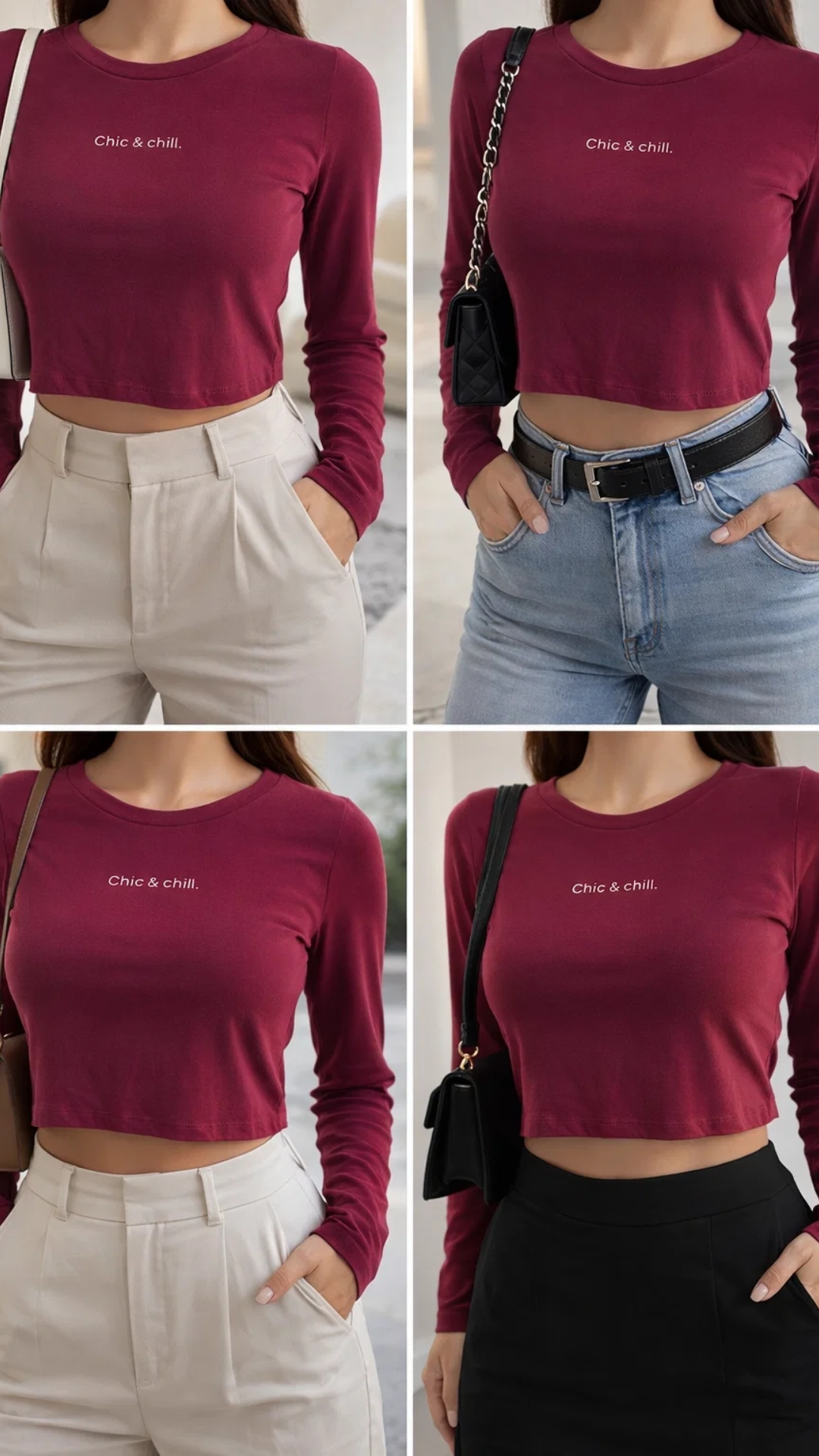 Buso crop top vinotinto