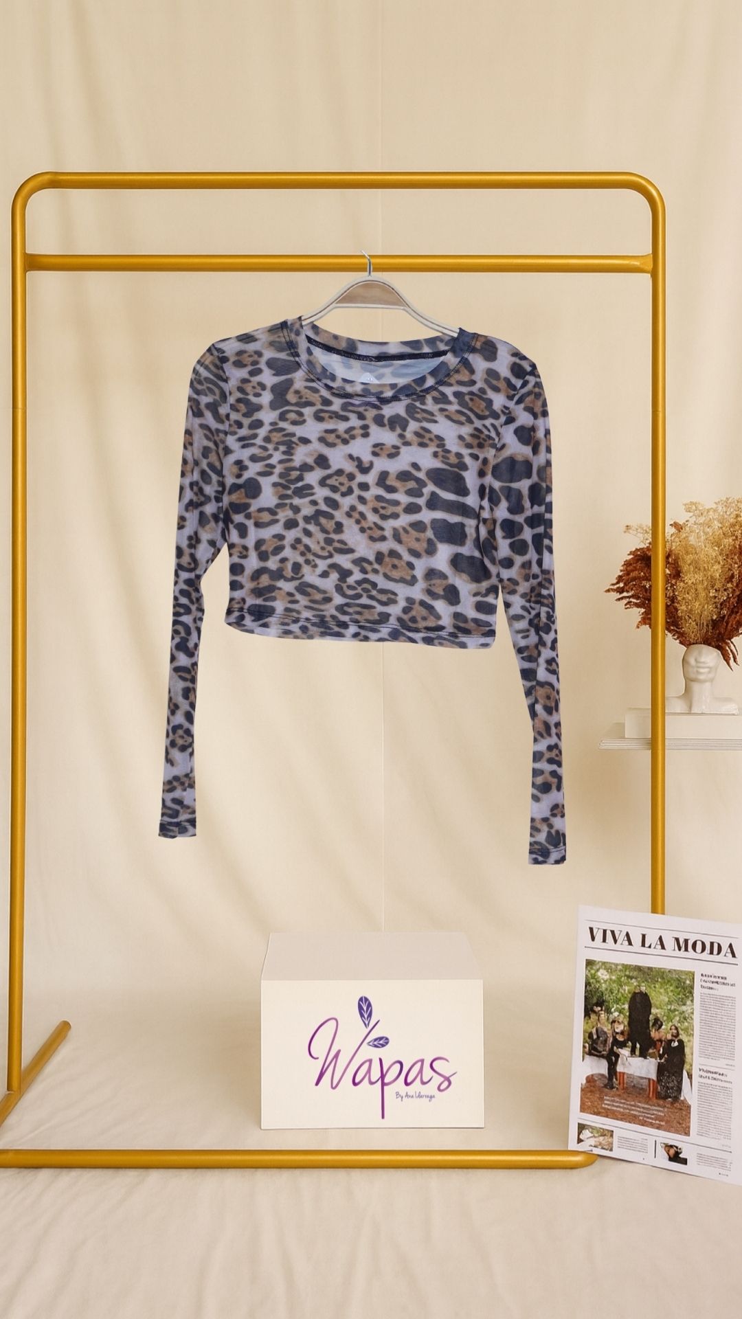 Blusa manga larga estampado animal print