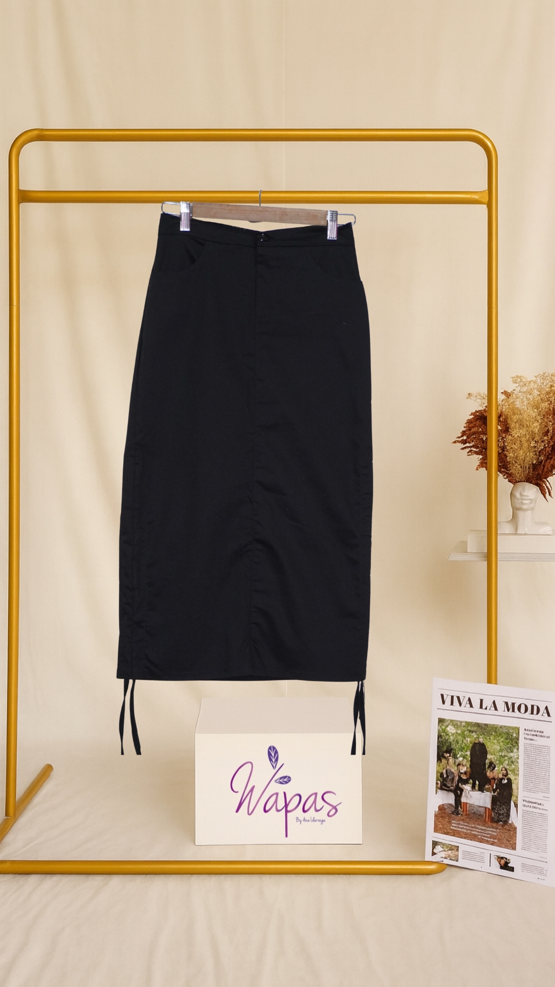 Falda lápiz negra