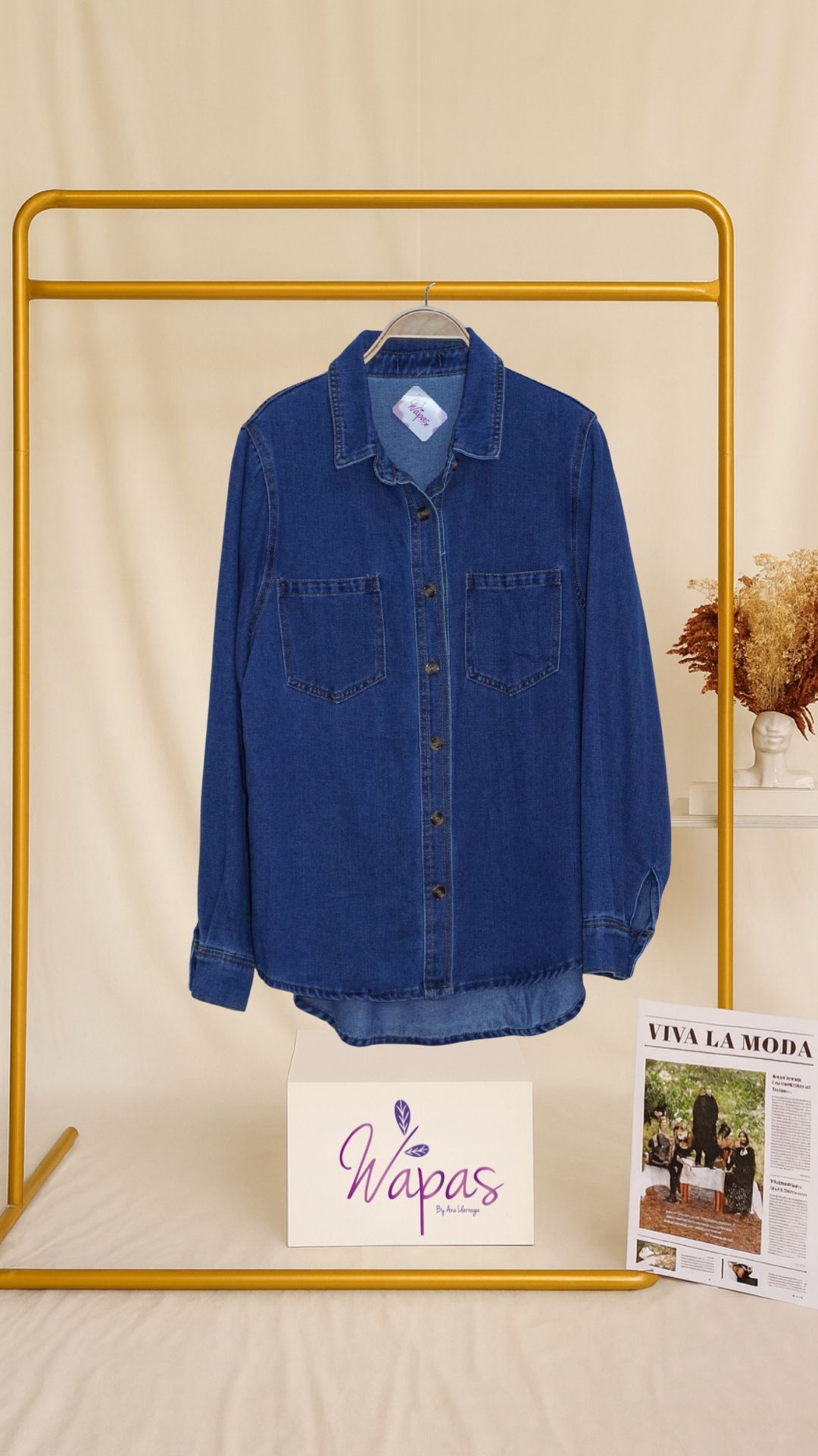 Camisa de mezclilla azul