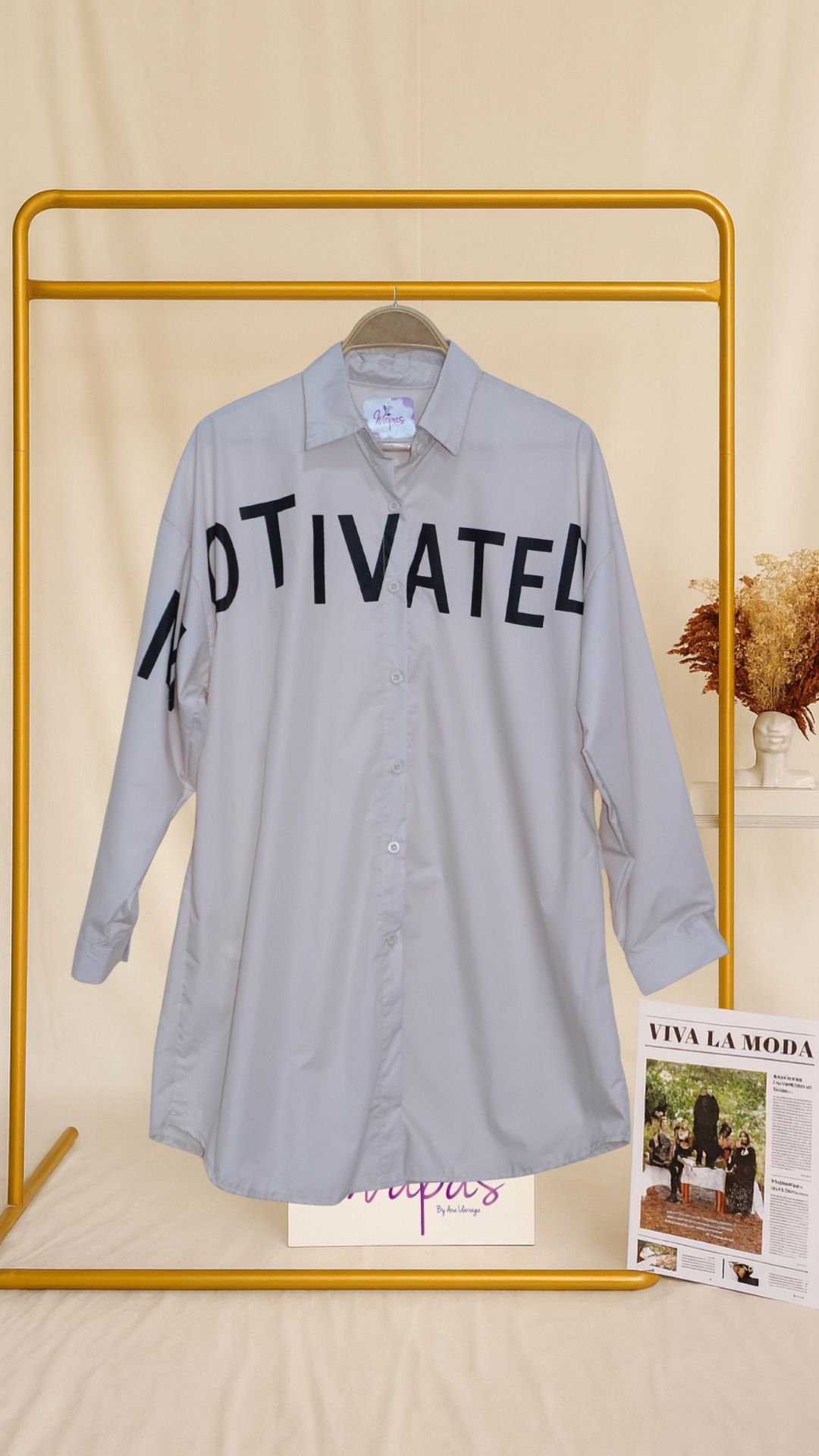 Camisa gris 'Motivated'