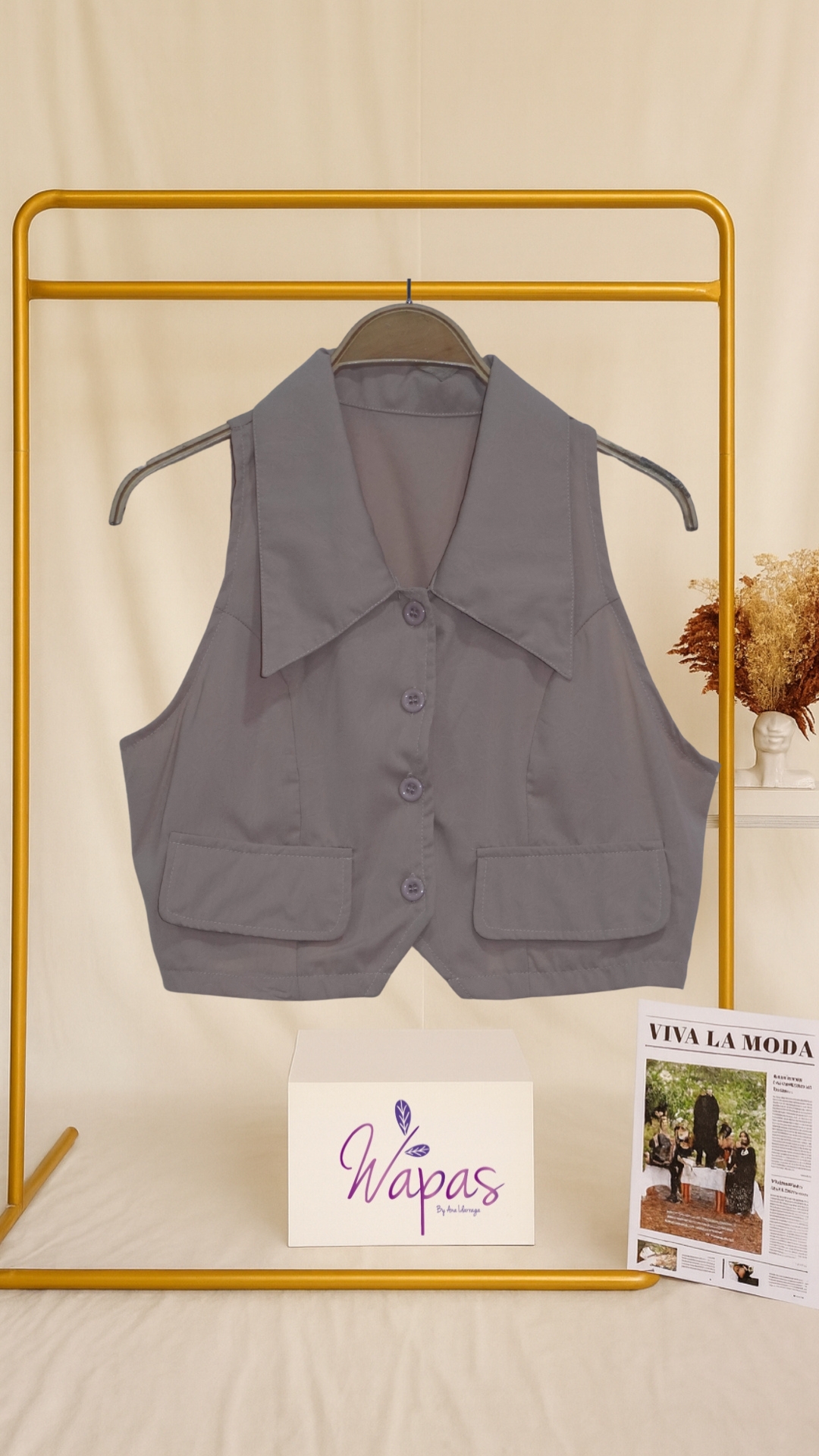 Chaleco gris elegante