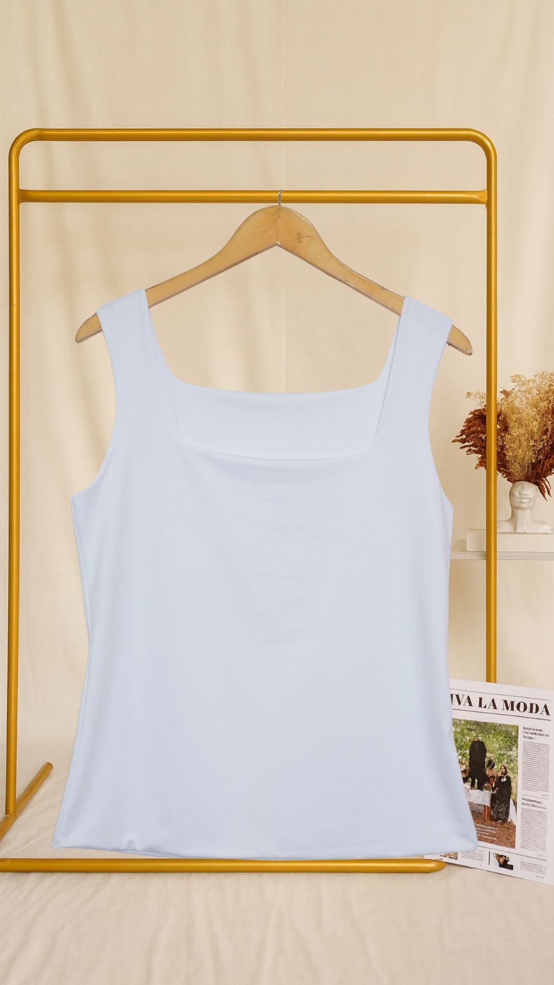 Blusa sin mangas blanca
