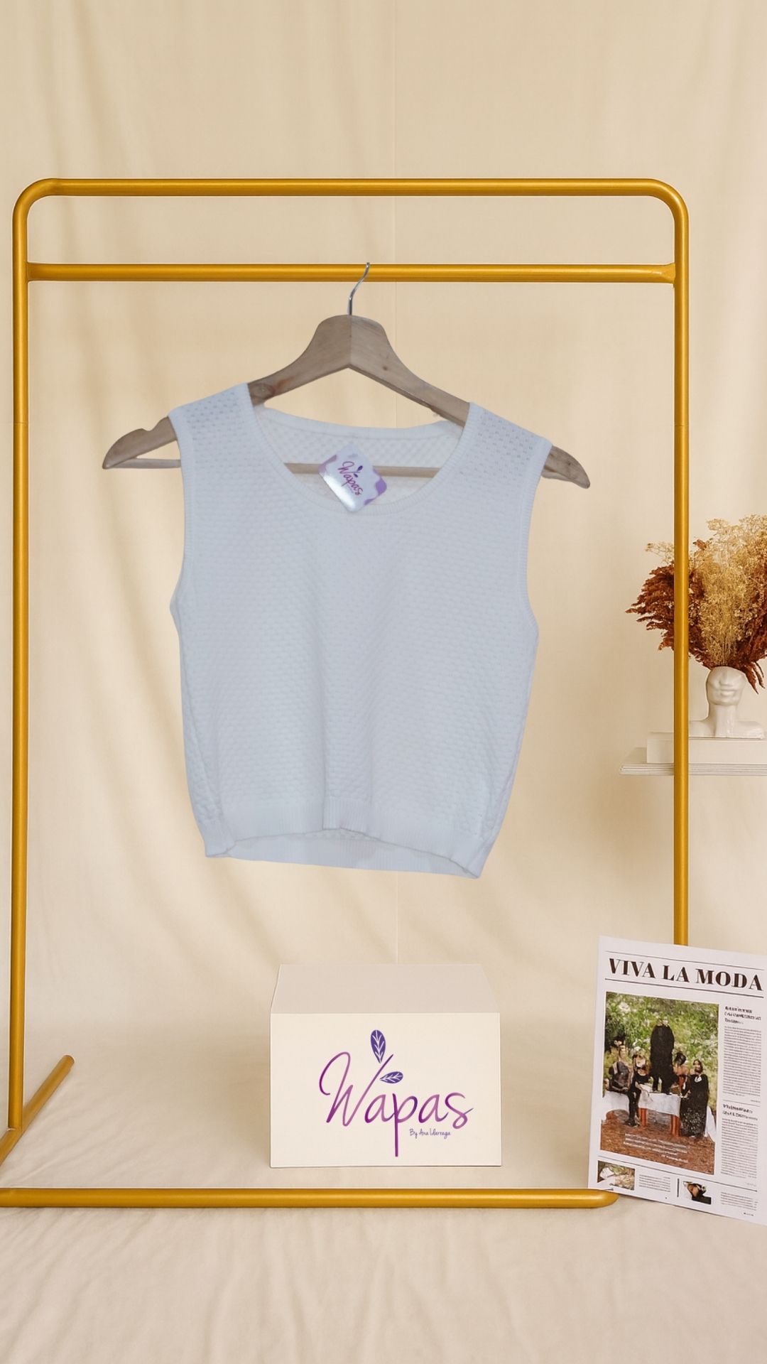 Blusa sin mangas cielo