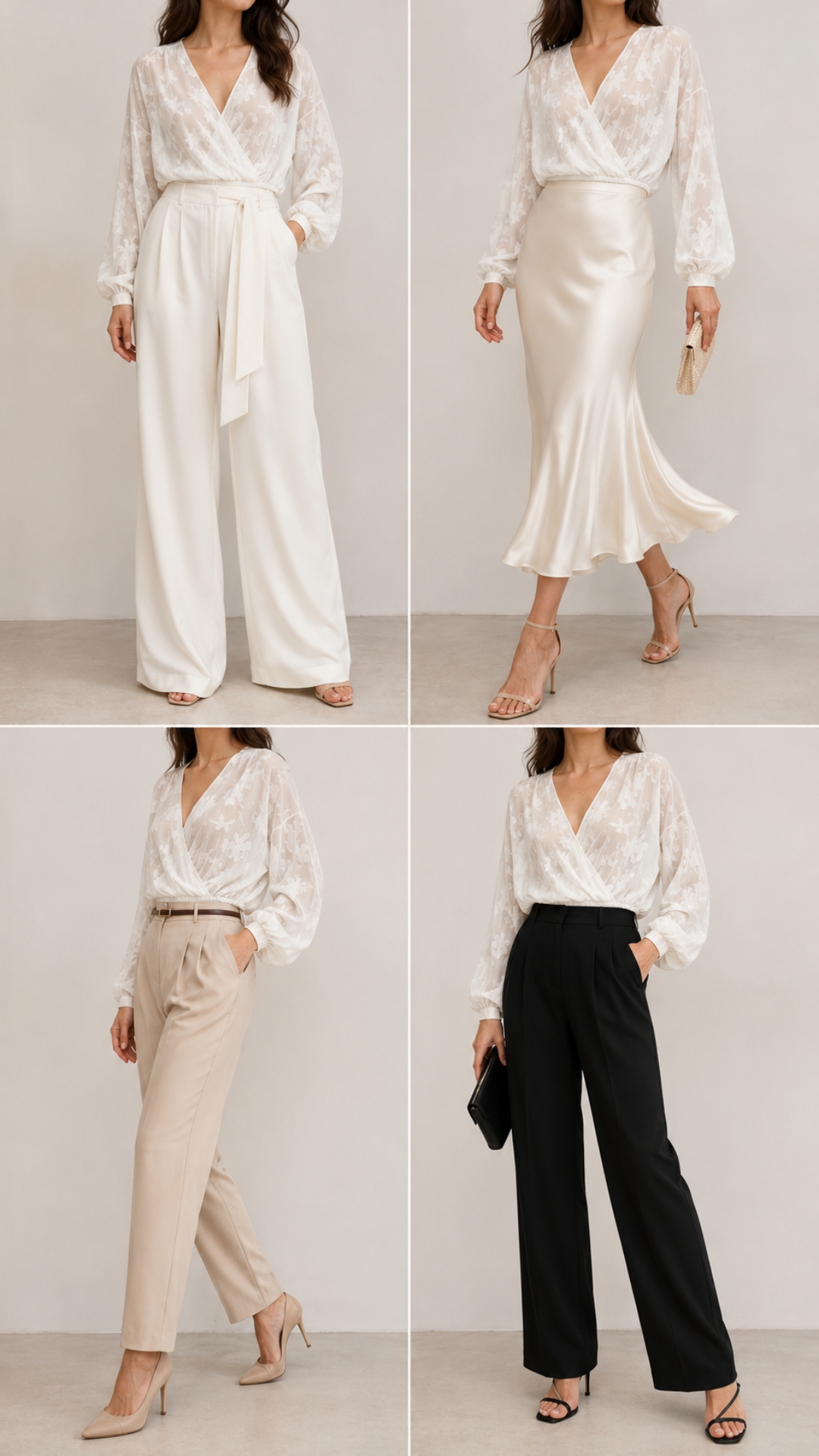 Blusa Elegante Manga Larga