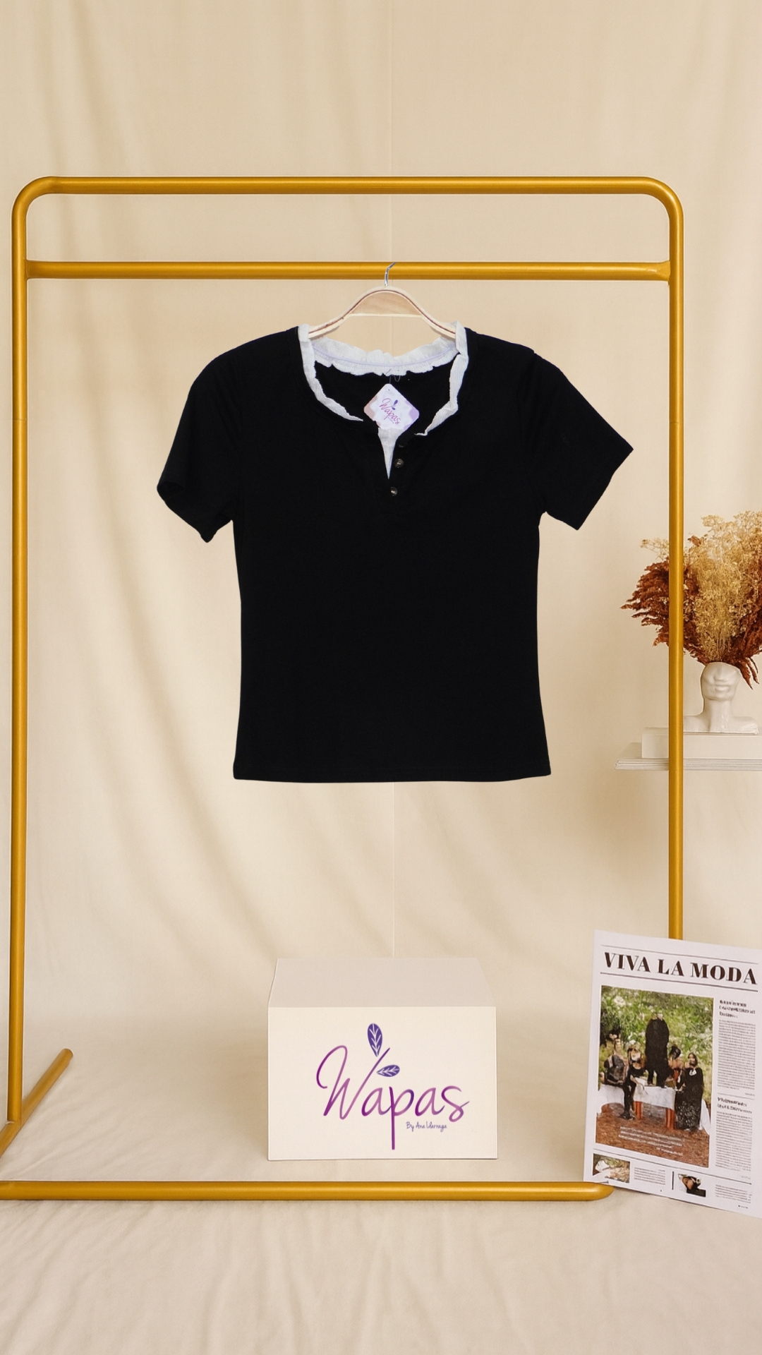 Blusa negra para mujer