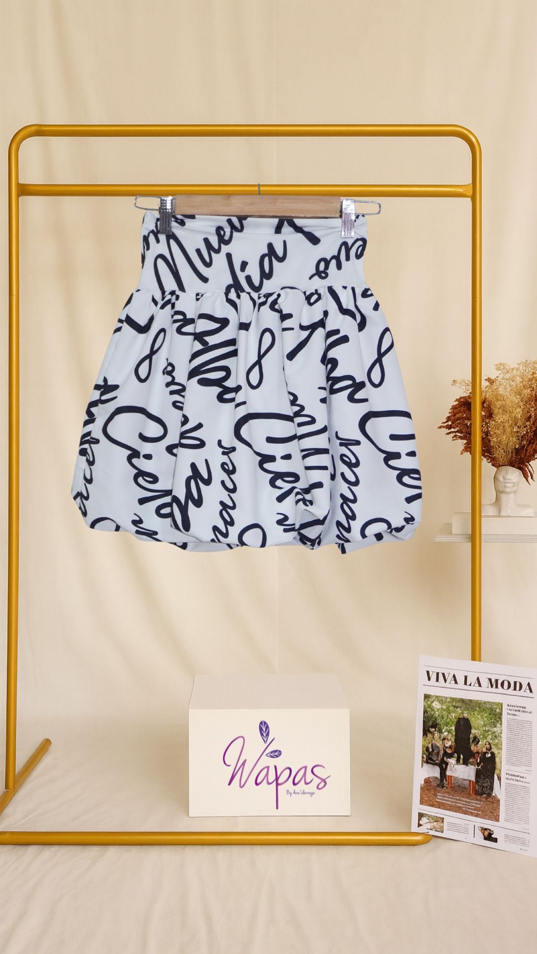 Falda corta estampada