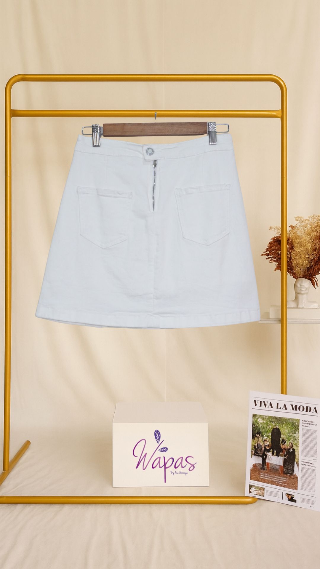 Falda corta blanco