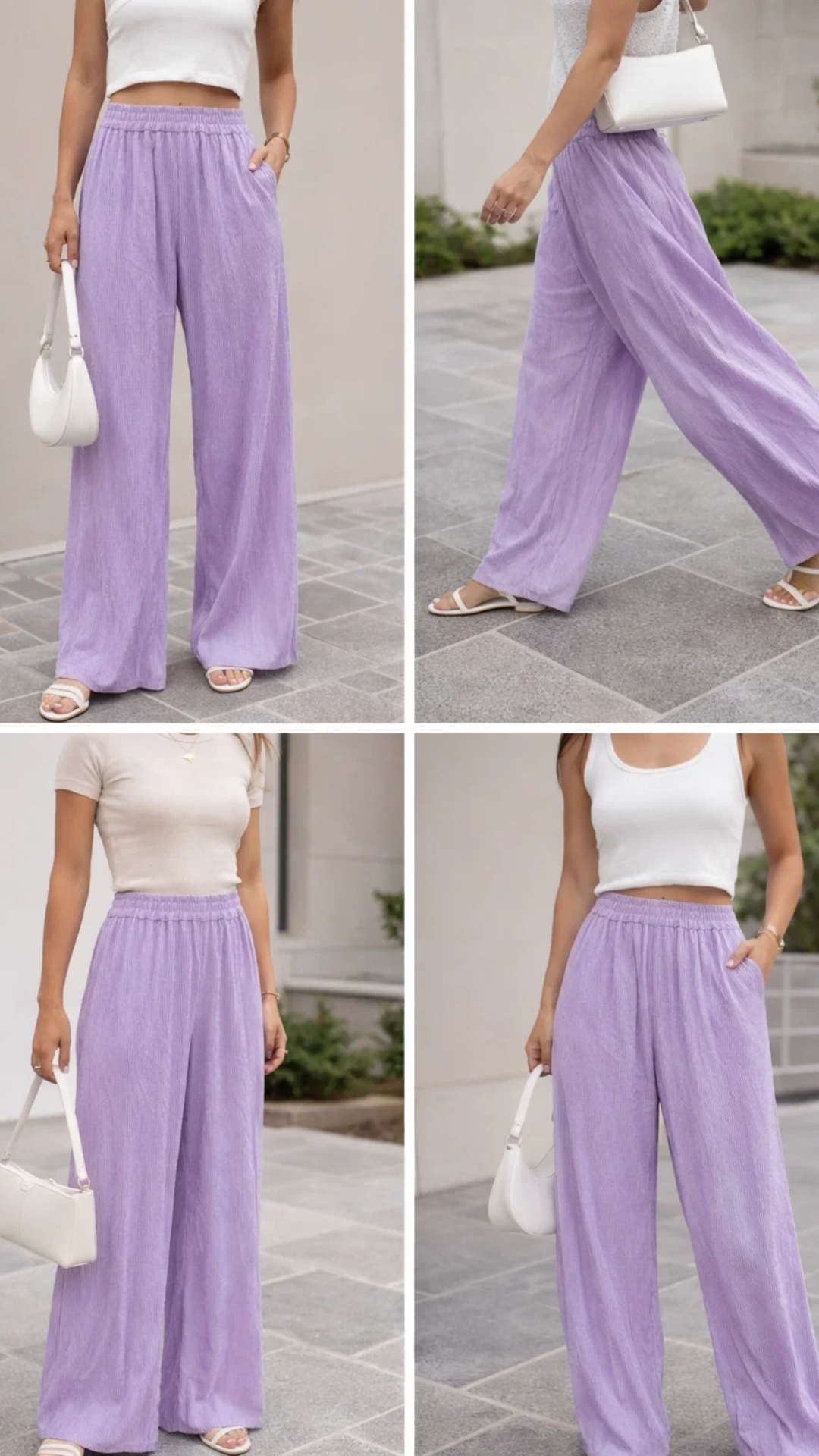 Pantalón palazzo lila