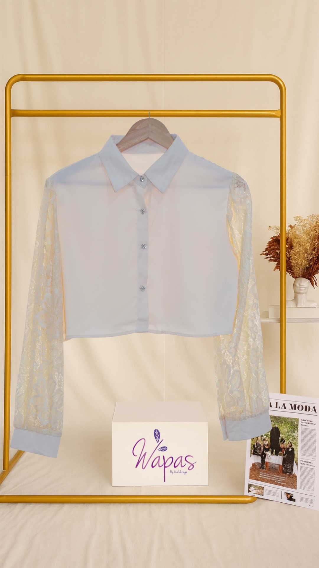 Blusa claro de manga larga