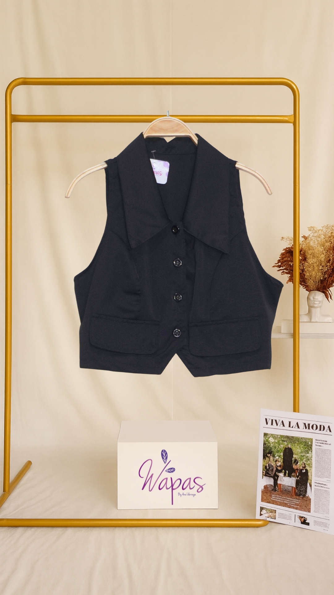 Chaleco negro elegante