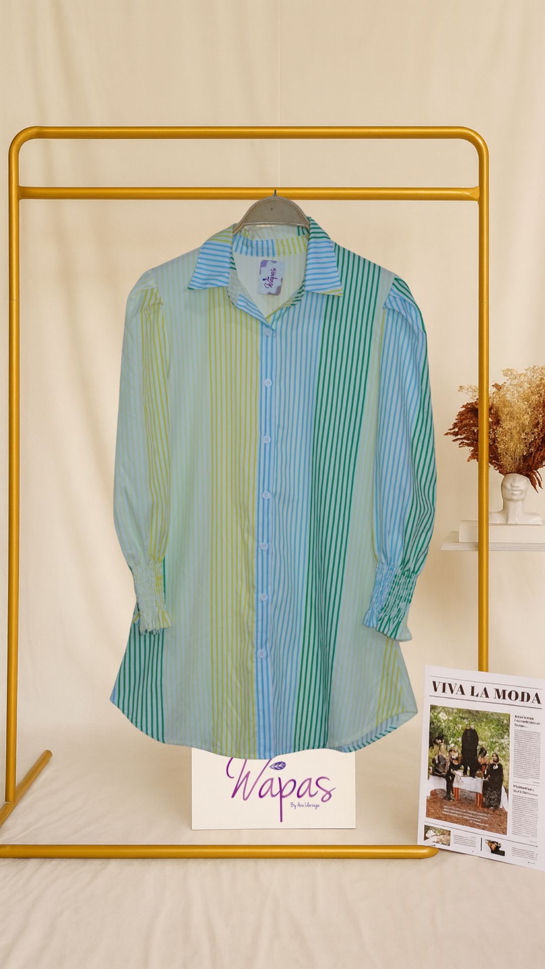 Camisa de rayas multicolor