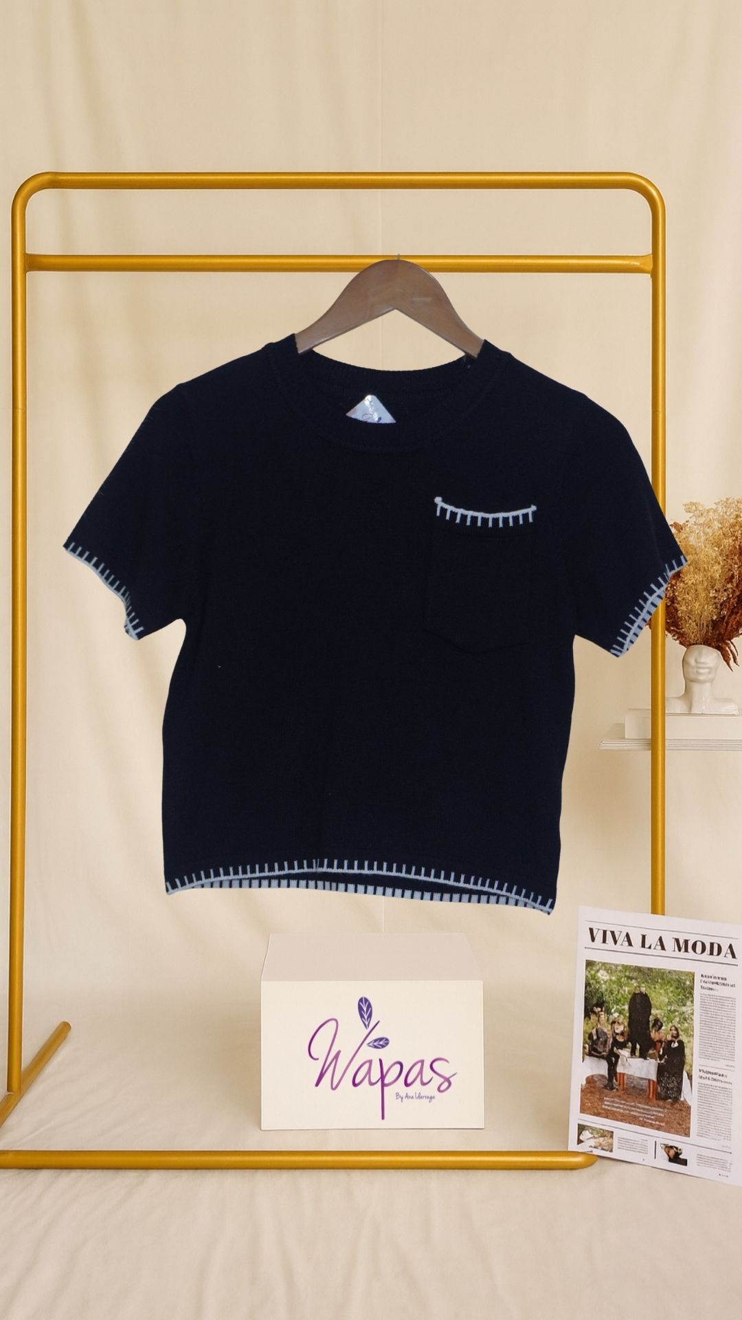 Camiseta negro marino