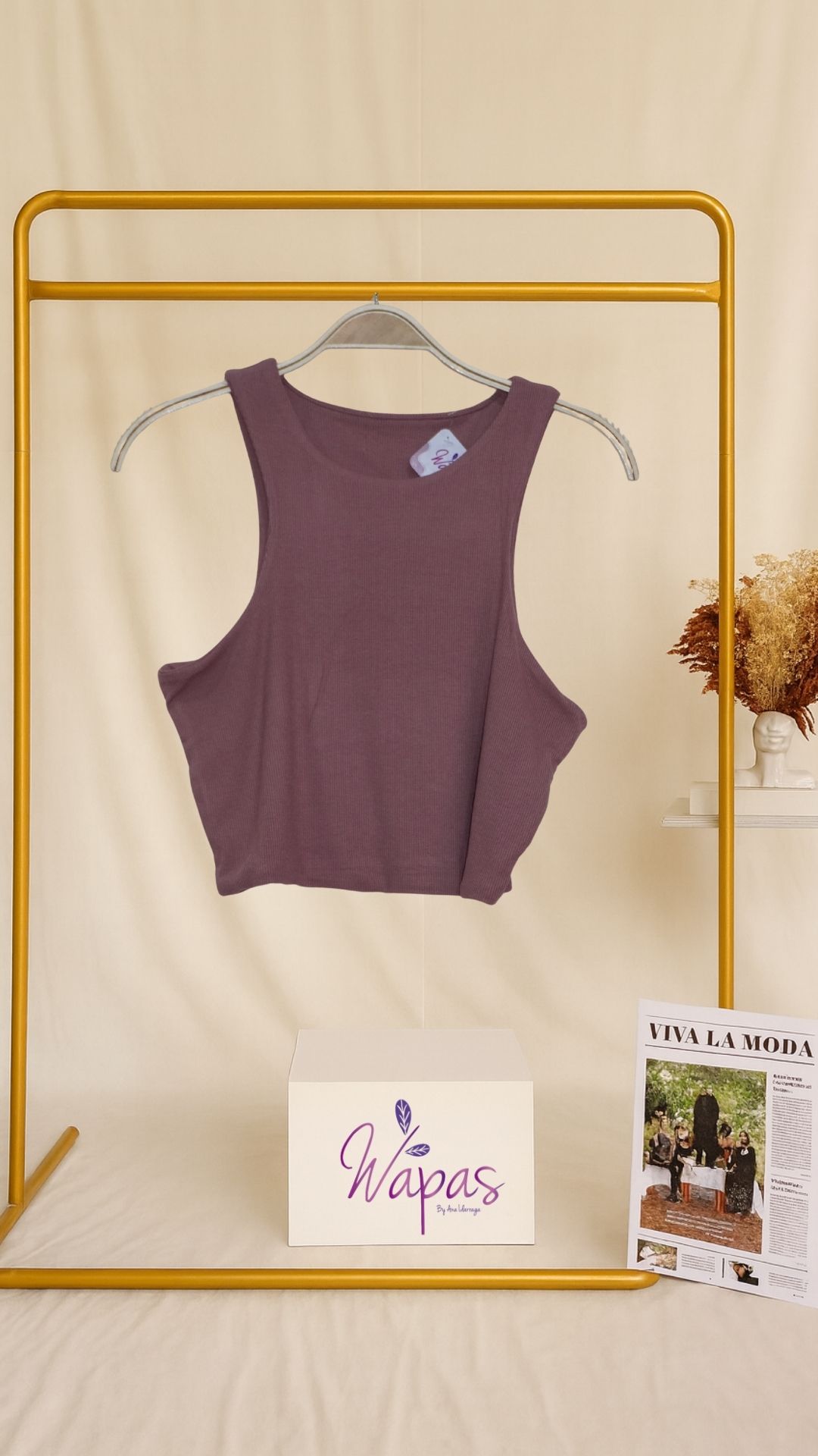 Top sin mangas morado