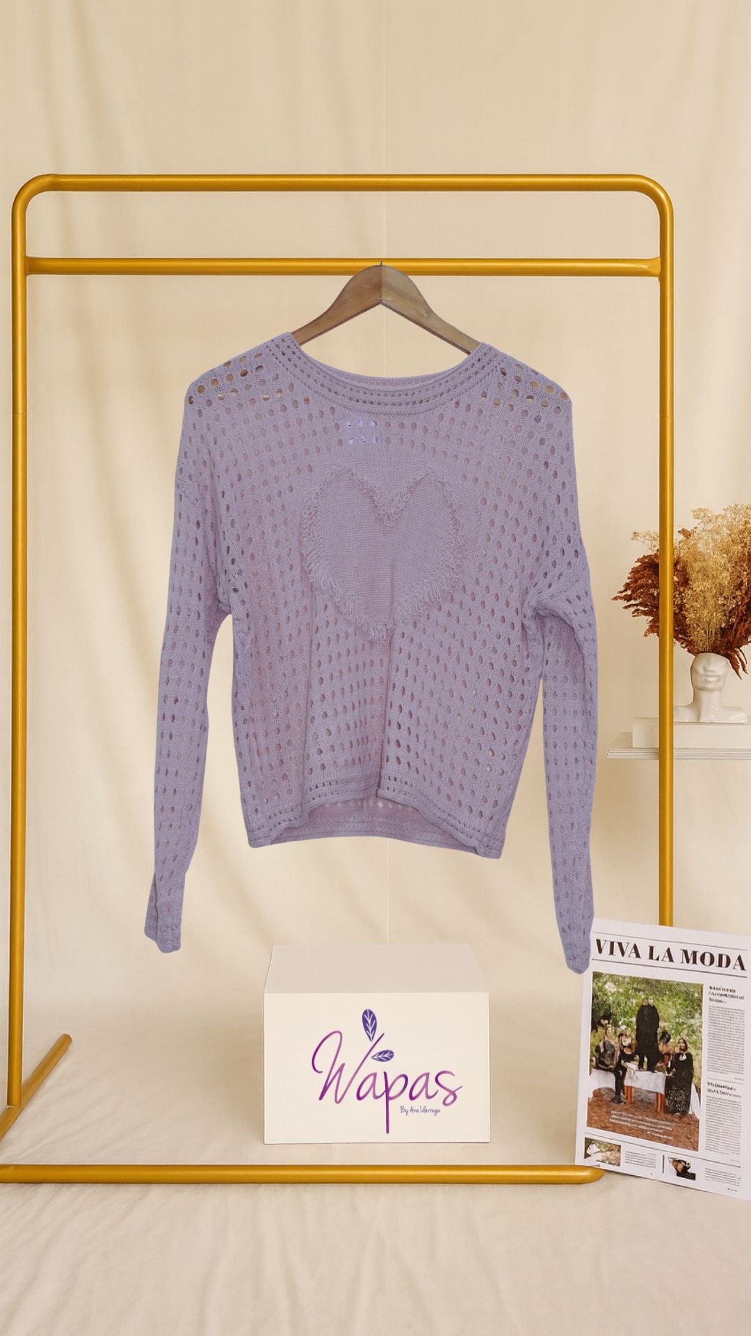 Suéter lila de punto